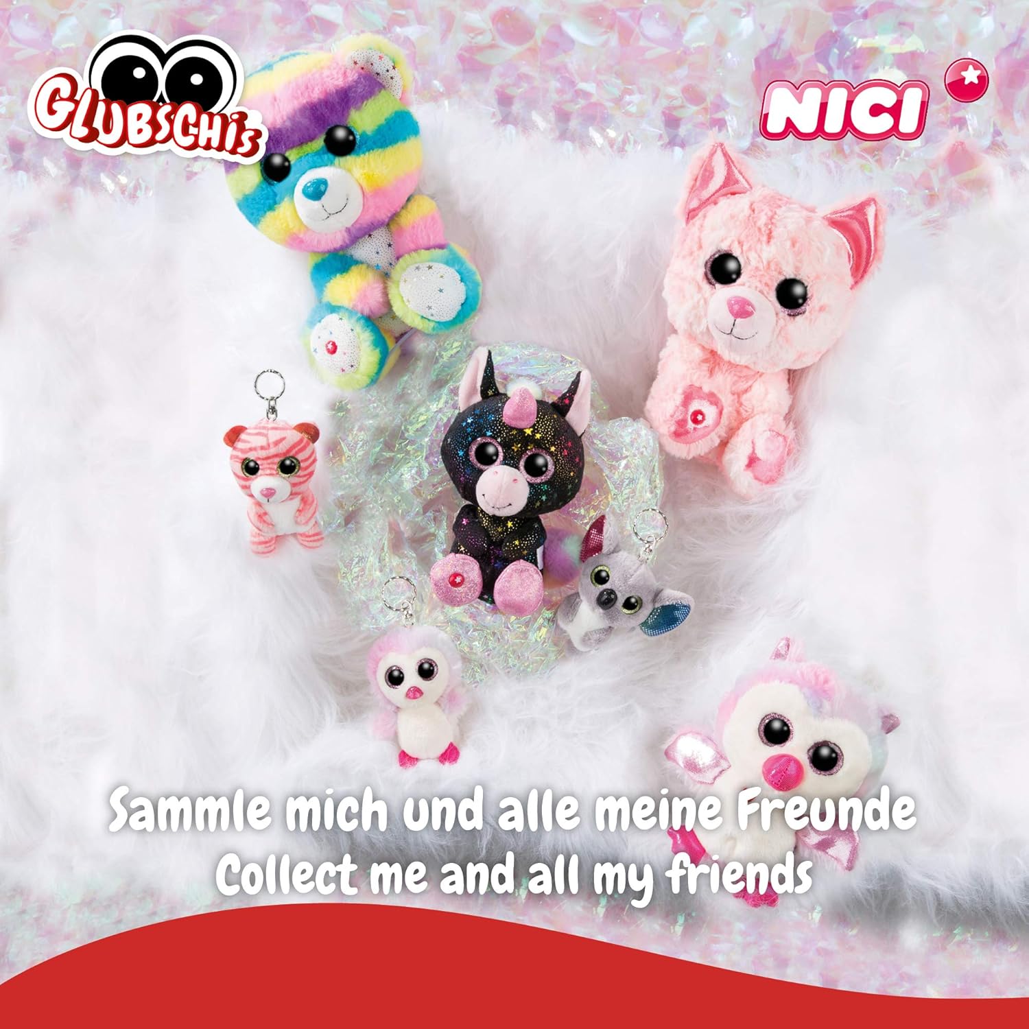 NICI 46316 Cuddy Soft Toy Glubschis Unicorn Vita-Mi 15cm, Black/Multi-Coloured P 4