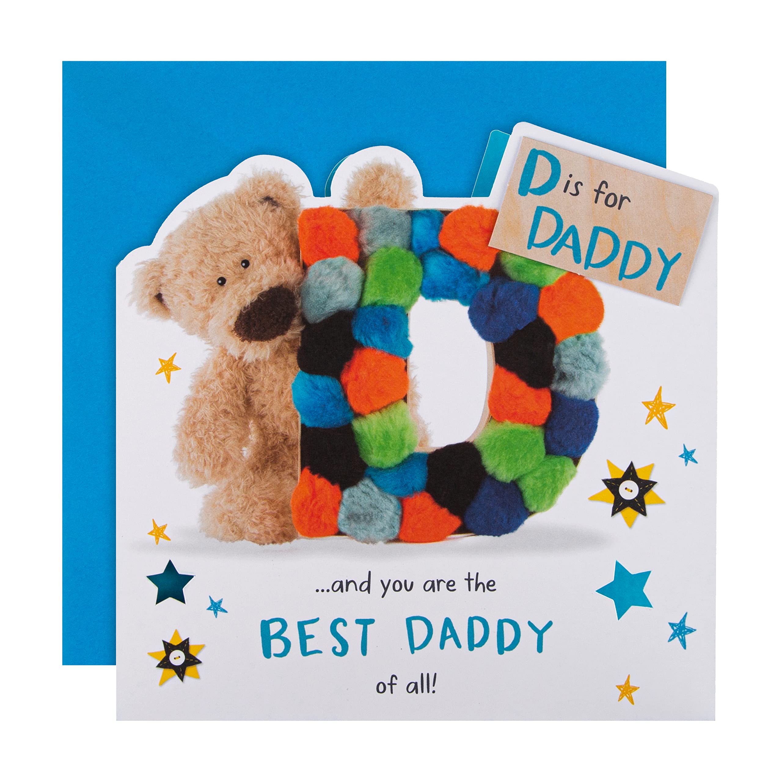 Hallmark Daddy Birthday Card - Cute Die Cut 'Wellibobs' Design | 16cm Square 1