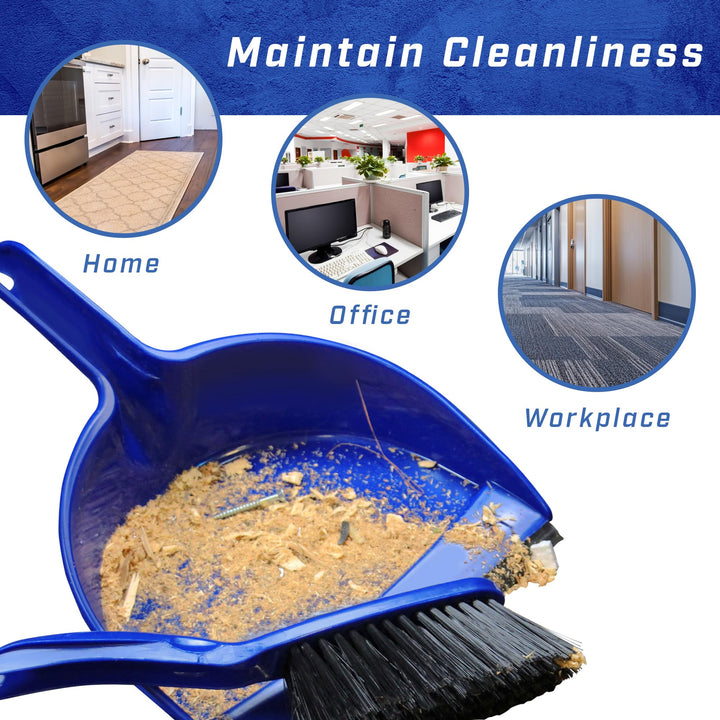 Faithfull - Plastic Dustpan and Brush Set 220 mm Wide