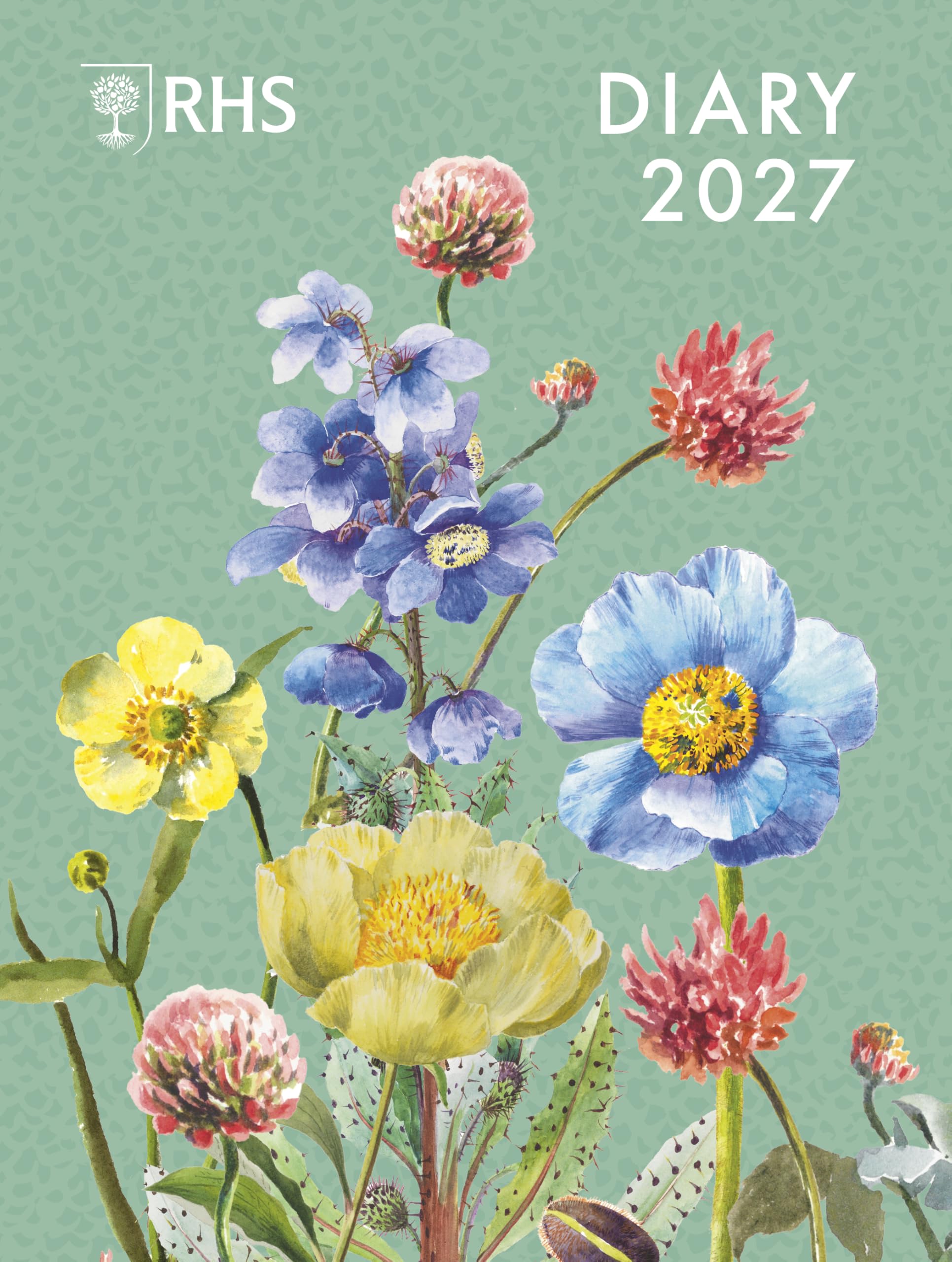 Frances Lincoln RHS Desk Diary 2027 - Week-to-View Planner | Botanical Illustrations