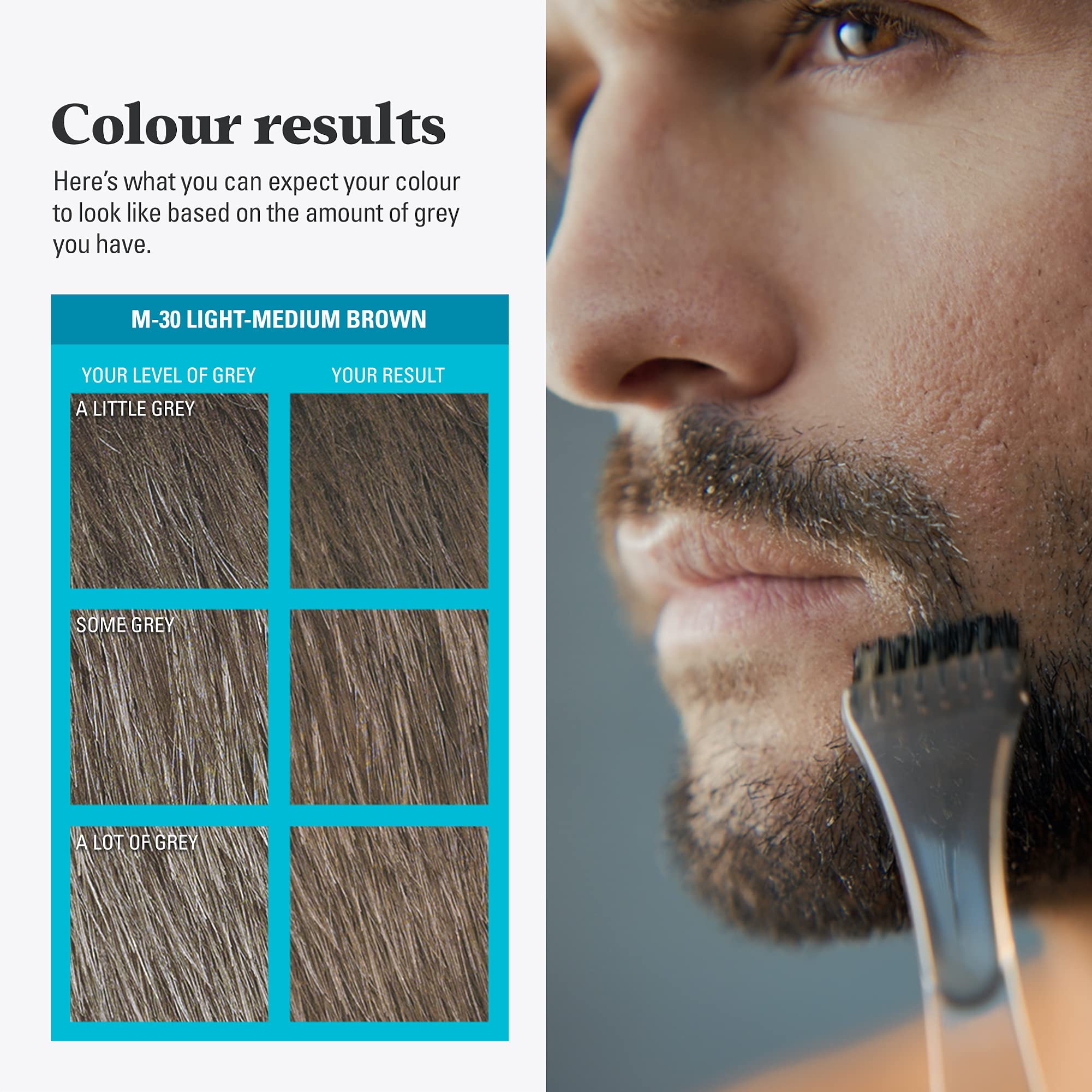 Just For Men Moustache & Beard Dye - Light-Medium Brown (M30), 70g 4