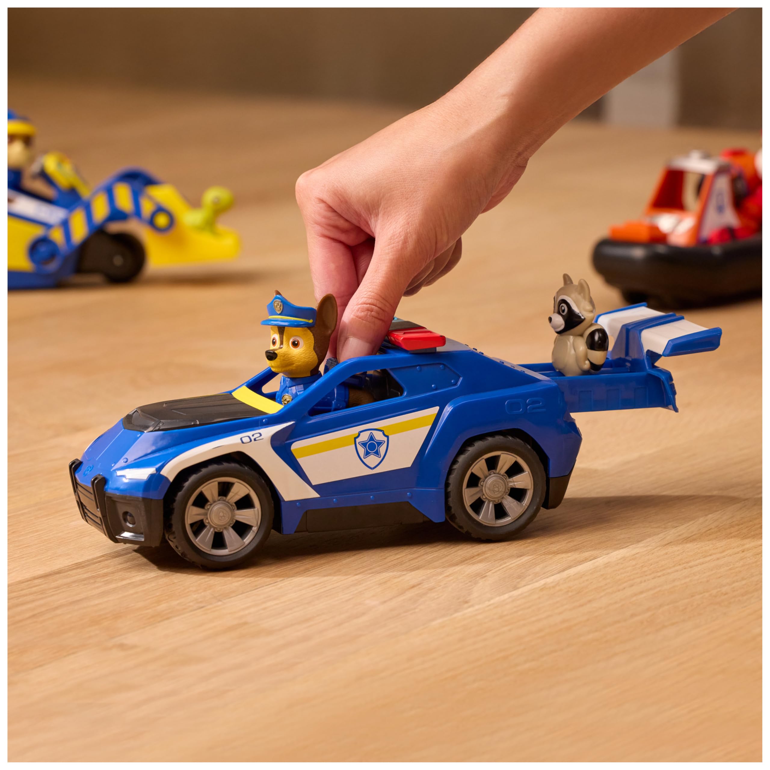 Paw Patrol Search & Rescue Chase Rescue Cruiser Vehicle with 2 Figures | Pull-Back Action | Ages 3-9 9