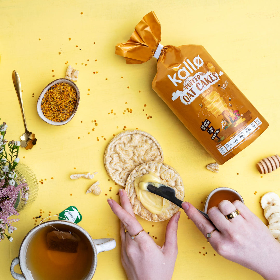 Kallo Honey Puffed Oat Cakes – Gluten-Free, High Fibre, Cholesterol-Lowering Snack