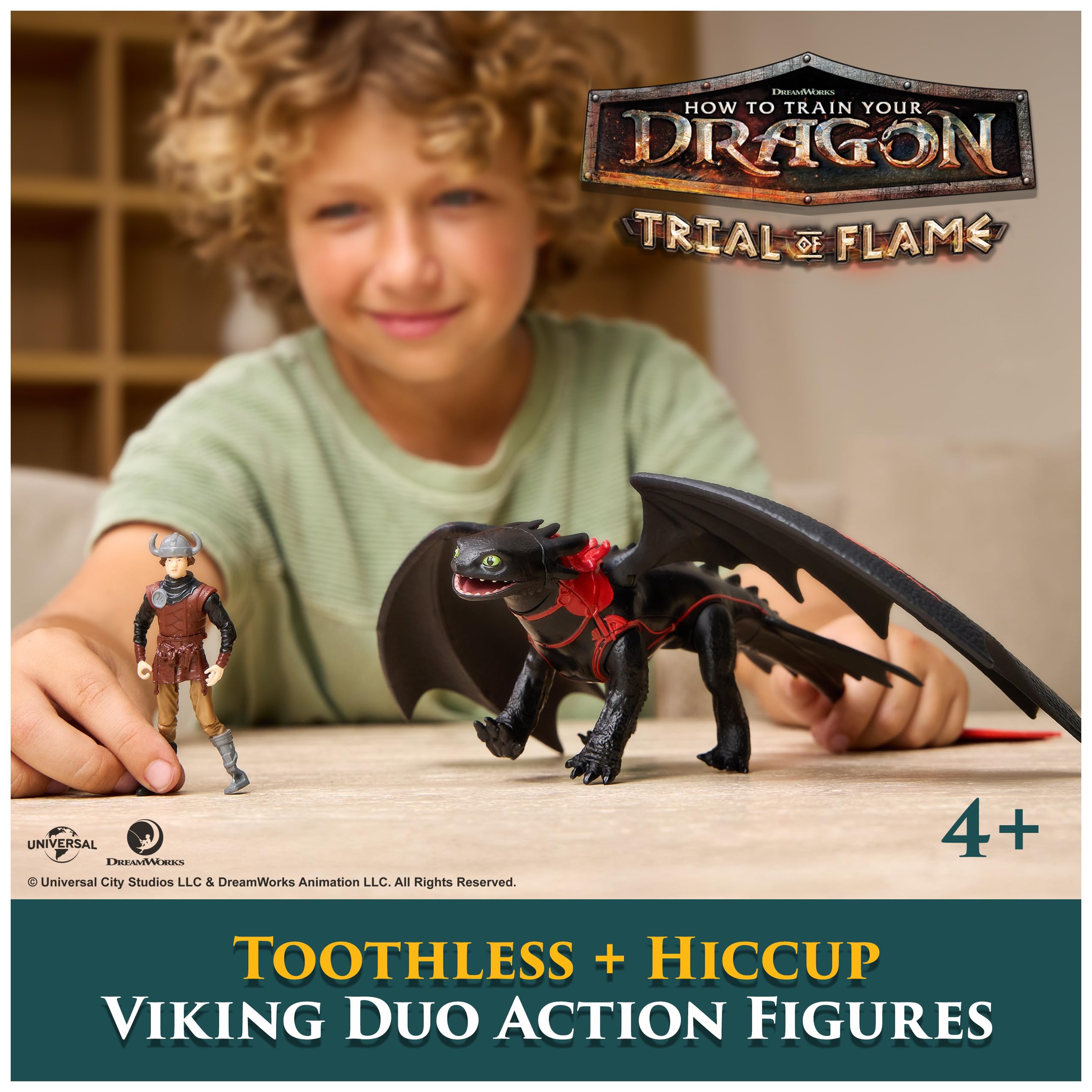 Dreamworks Dragons Toothless & Hiccup Action Figure | 10 Inches | Ages 4+ | Multicolor 3