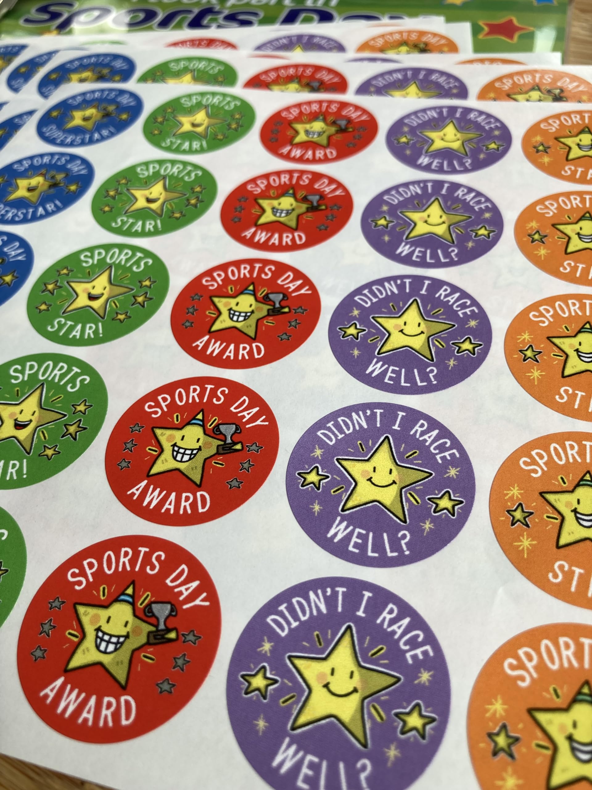 SuperStickers Sports Day Participation Stickers - 250 Round Stickers for Certificates & PE Kits 3