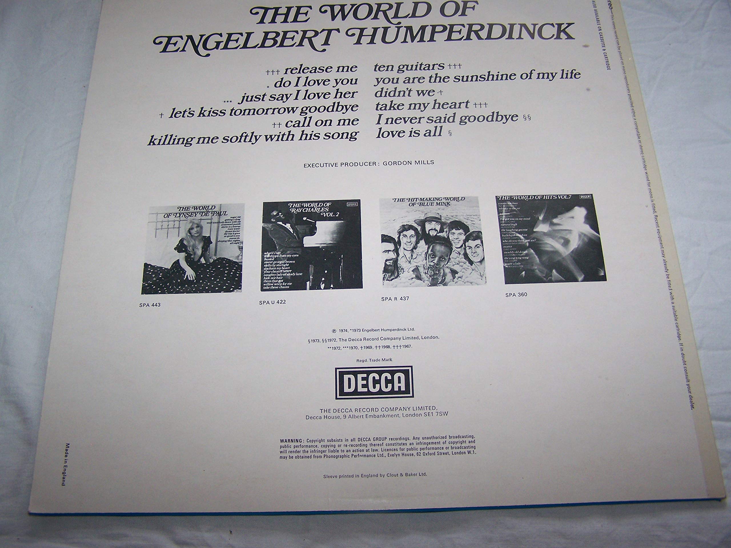 Engelbert Humperdinck - The World Of Engelbert Humperdinck [Vinyl]