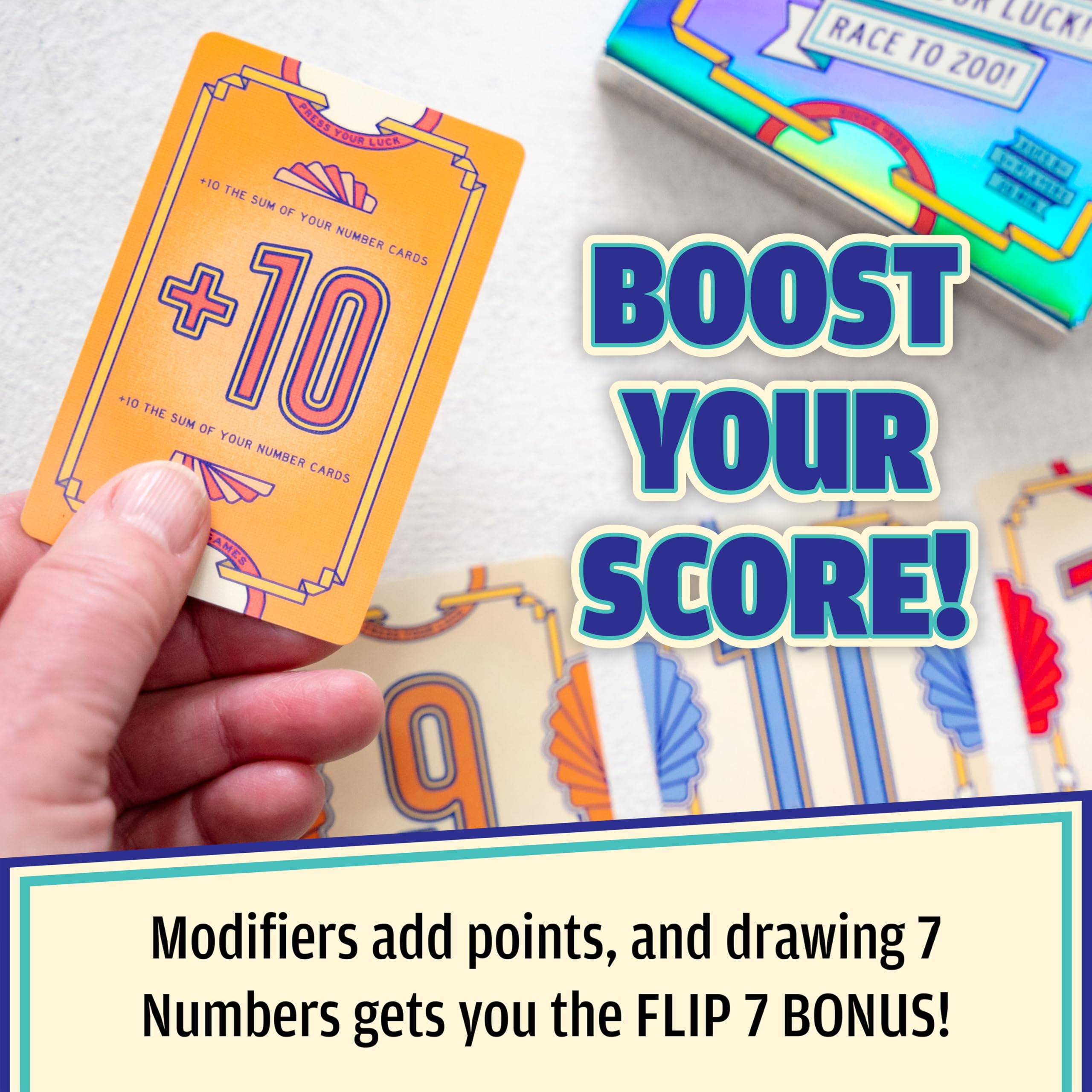 USAopoly Flip 7 Card Game for 3+ Players, Ages 8+, 20-Minute Play Time 7