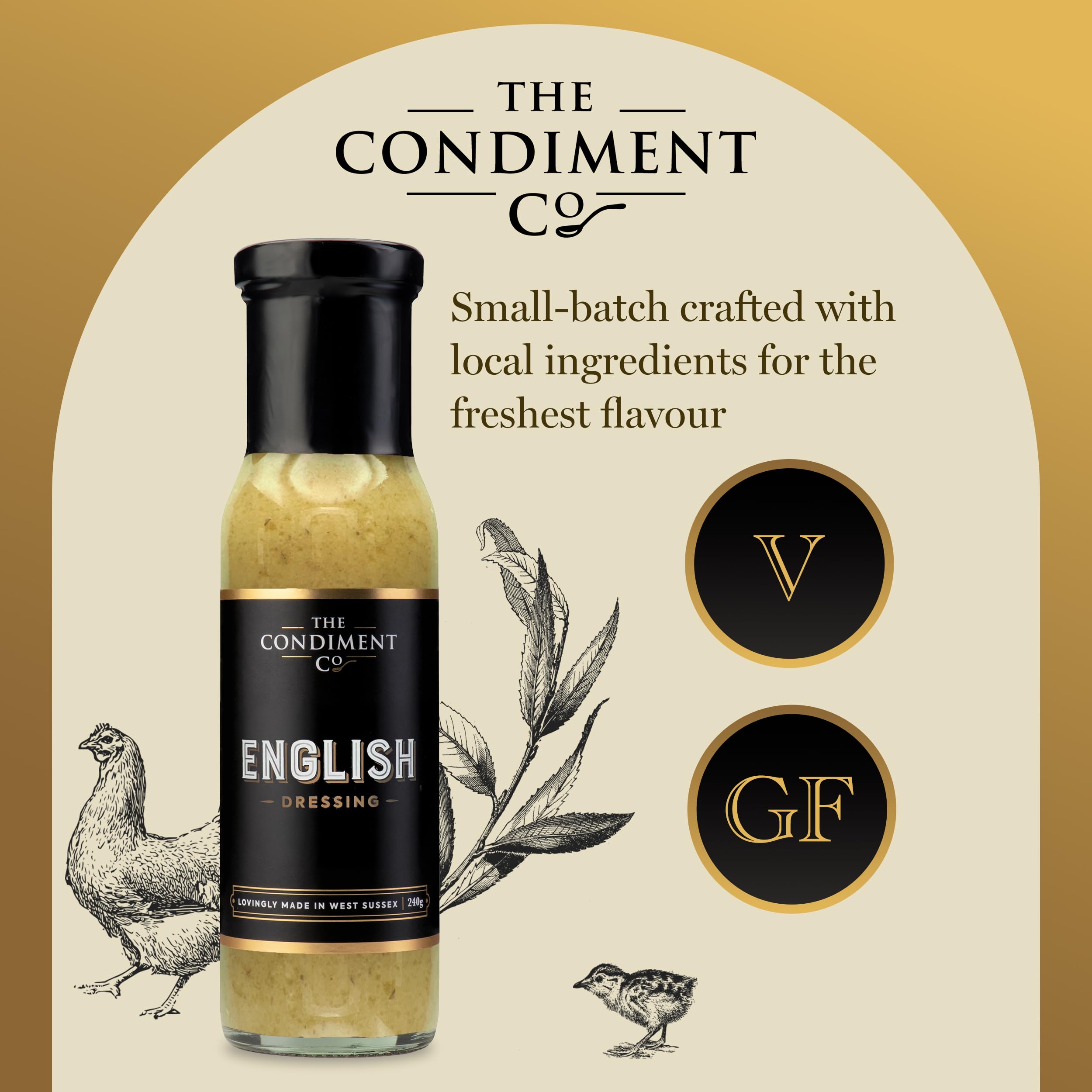 The Condiment Company English Dressing - Honey Mustard | Gluten Free | Vegetarian | 240g 2