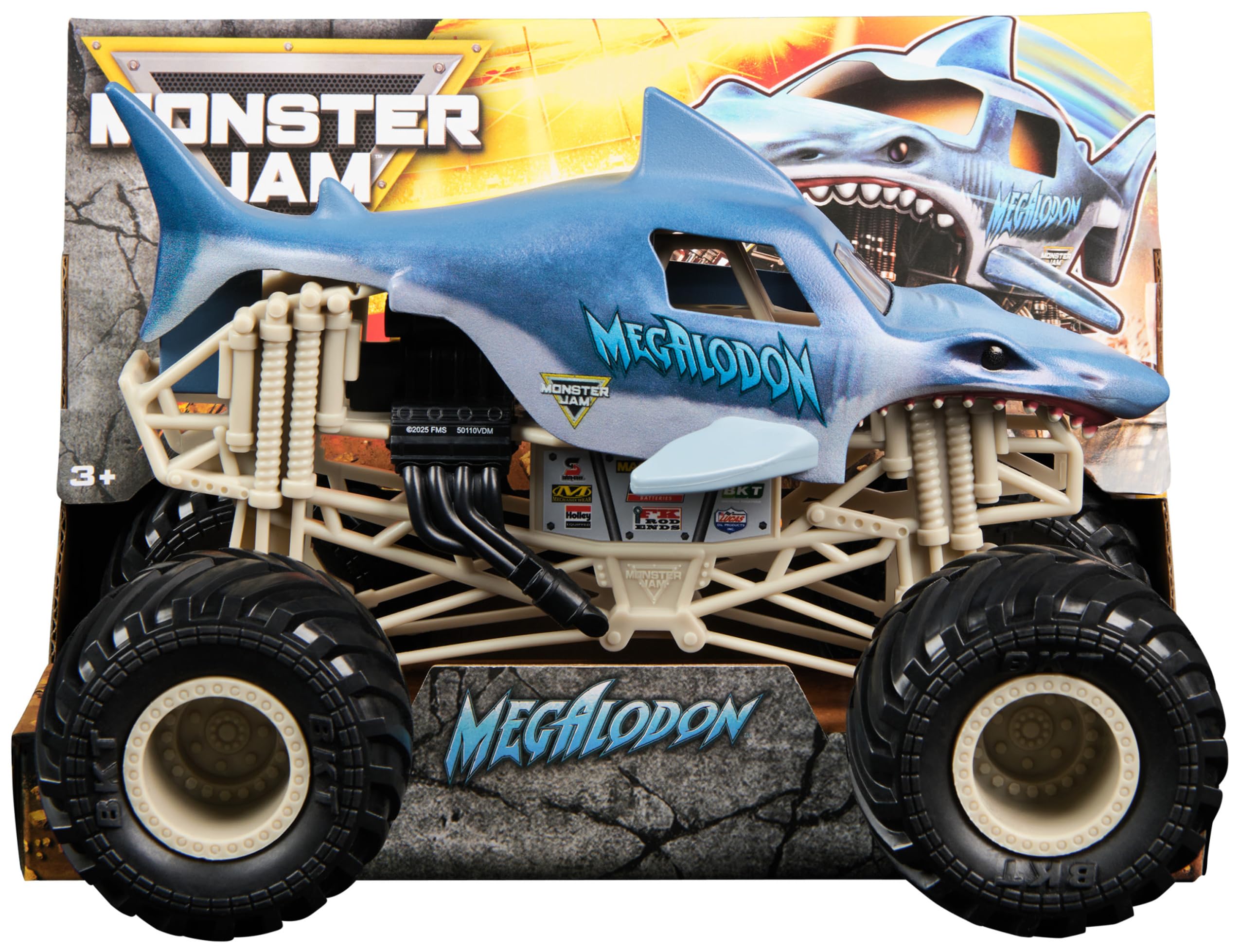 Monster Jam Megalodon Monster Truck - 1:24 Scale Die-Cast Vehicle for Kids