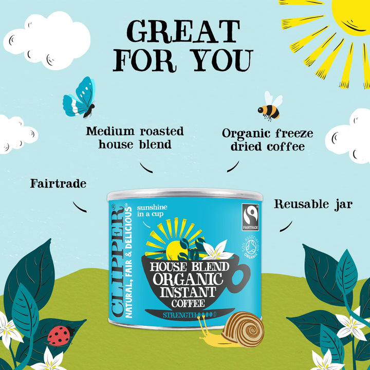Clipper - Organic Medium Roast Arabica Instant Coffee 500g Refill