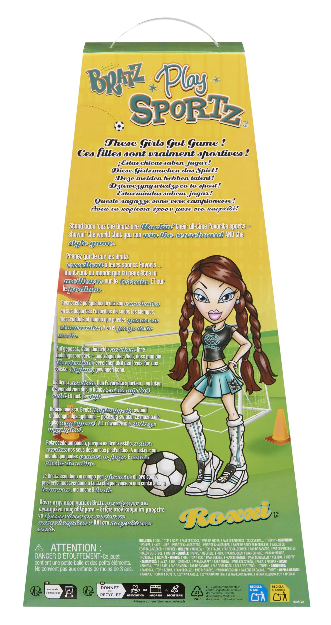 Bratz Play Sportz Roxxi Fashion Doll with Soccer Accessories - 20th Anniversary Reproduction 16