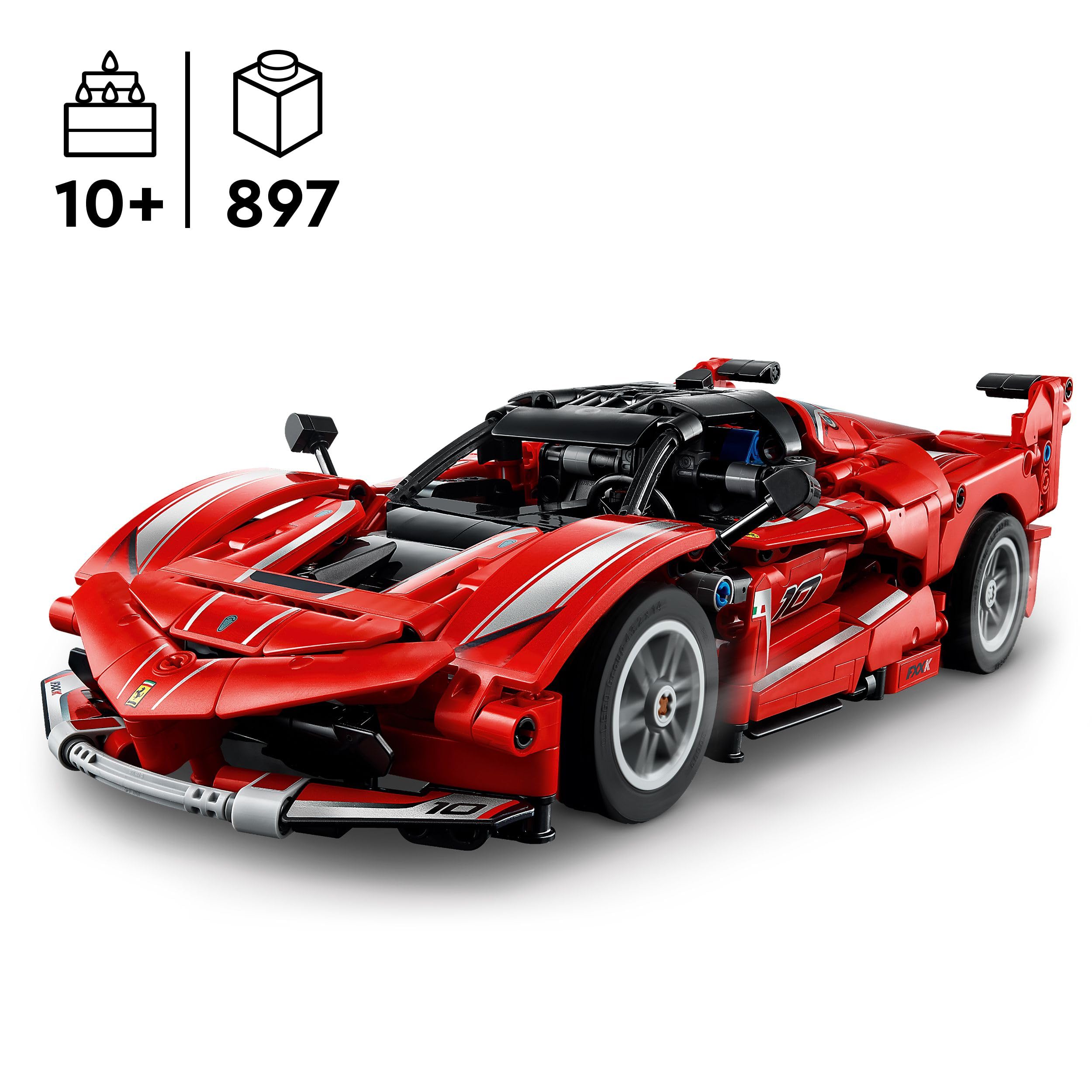 LEGO Technic Ferrari FXX K Baubares Modellauto – Realistisches Spielzeug mit beweglichen Kolben, ab 10 Jahren 3