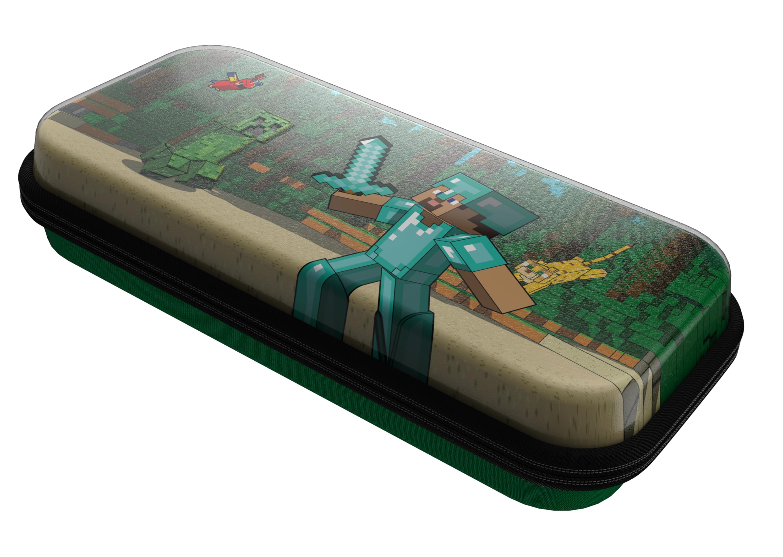 PDP Minecraft Forest Battle Travel Case Plus GLOW for Nintendo Switch Family | Green 7