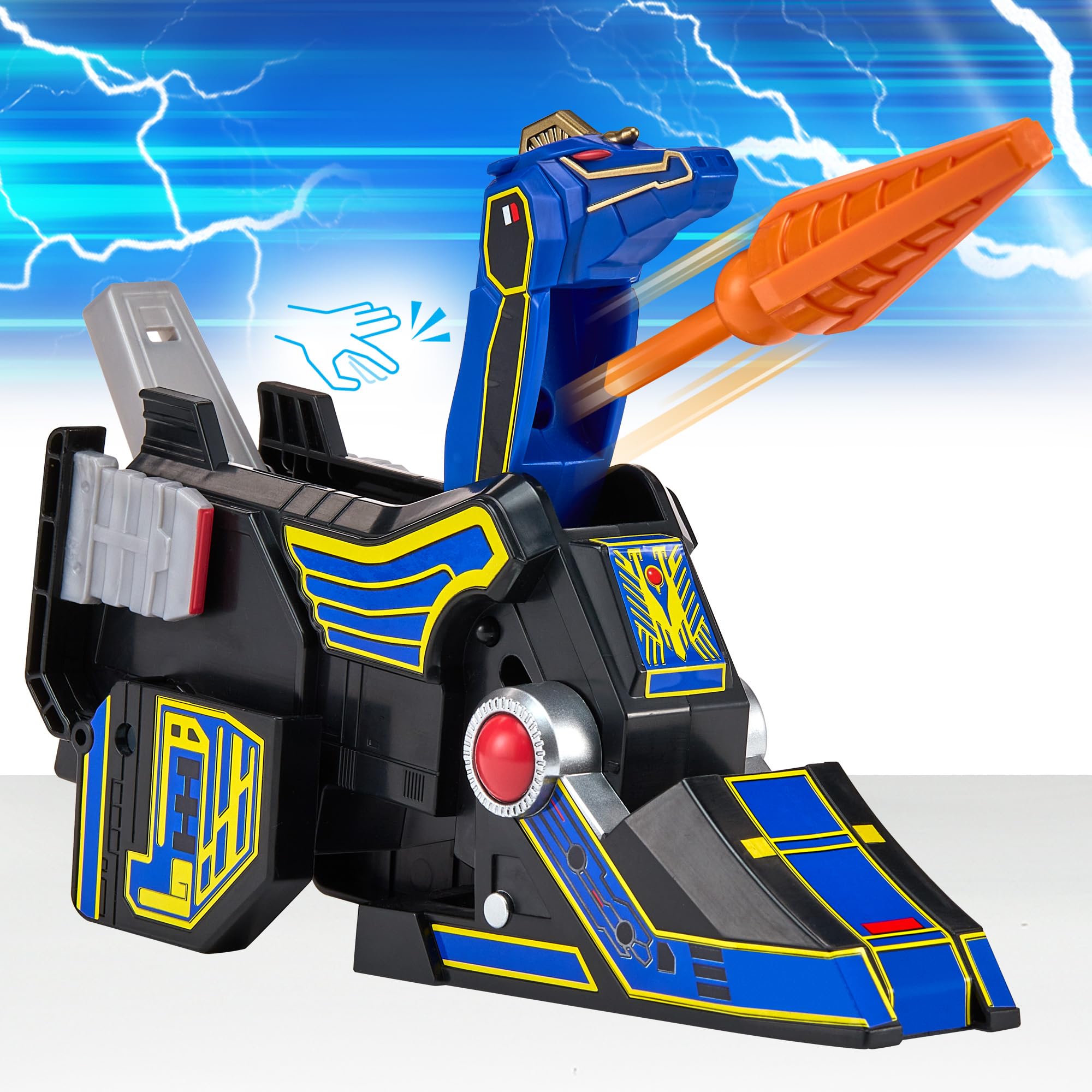 Power Rangers Blue Ranger Unicorn Thunderzord Action Figure - Combinable, Missile Launcher, Ages 4+ 3