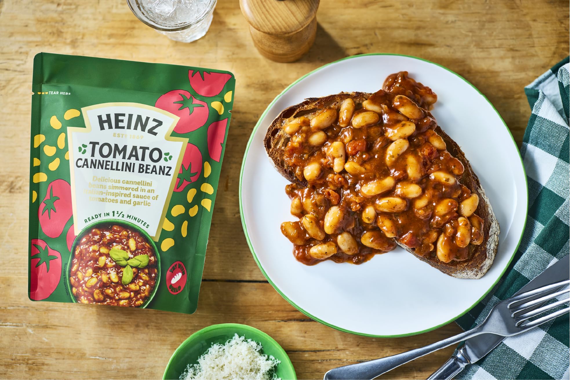 HEINZ Tomato Cannellini Beans with Onion and Garlic - Ready in 1.5 Mins | Source of Protein