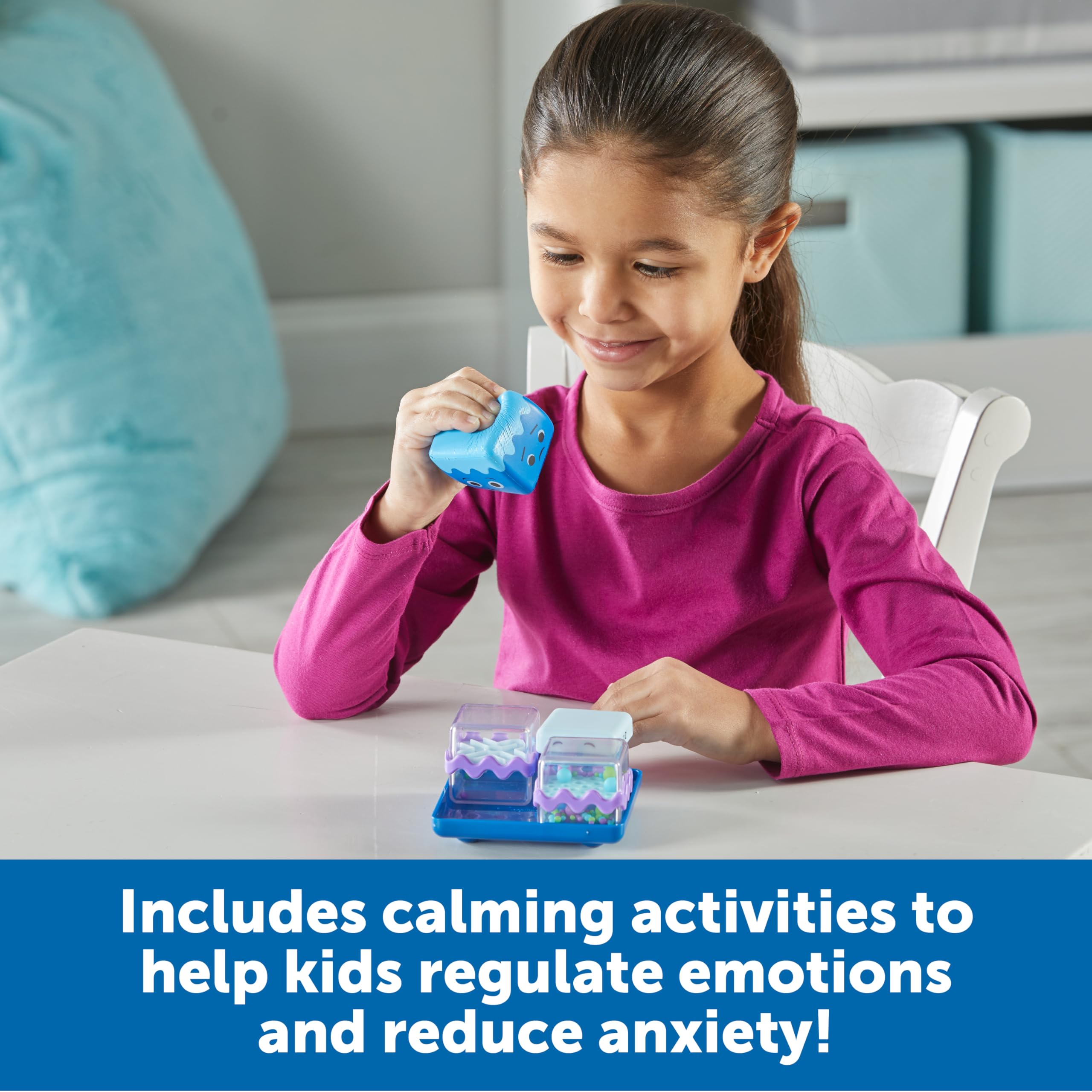 Learning Resources Cool Down Cubes Sensory Fidget Toy Pack - 4 Fidget Actions | Ages 4+ | Multicolor 2