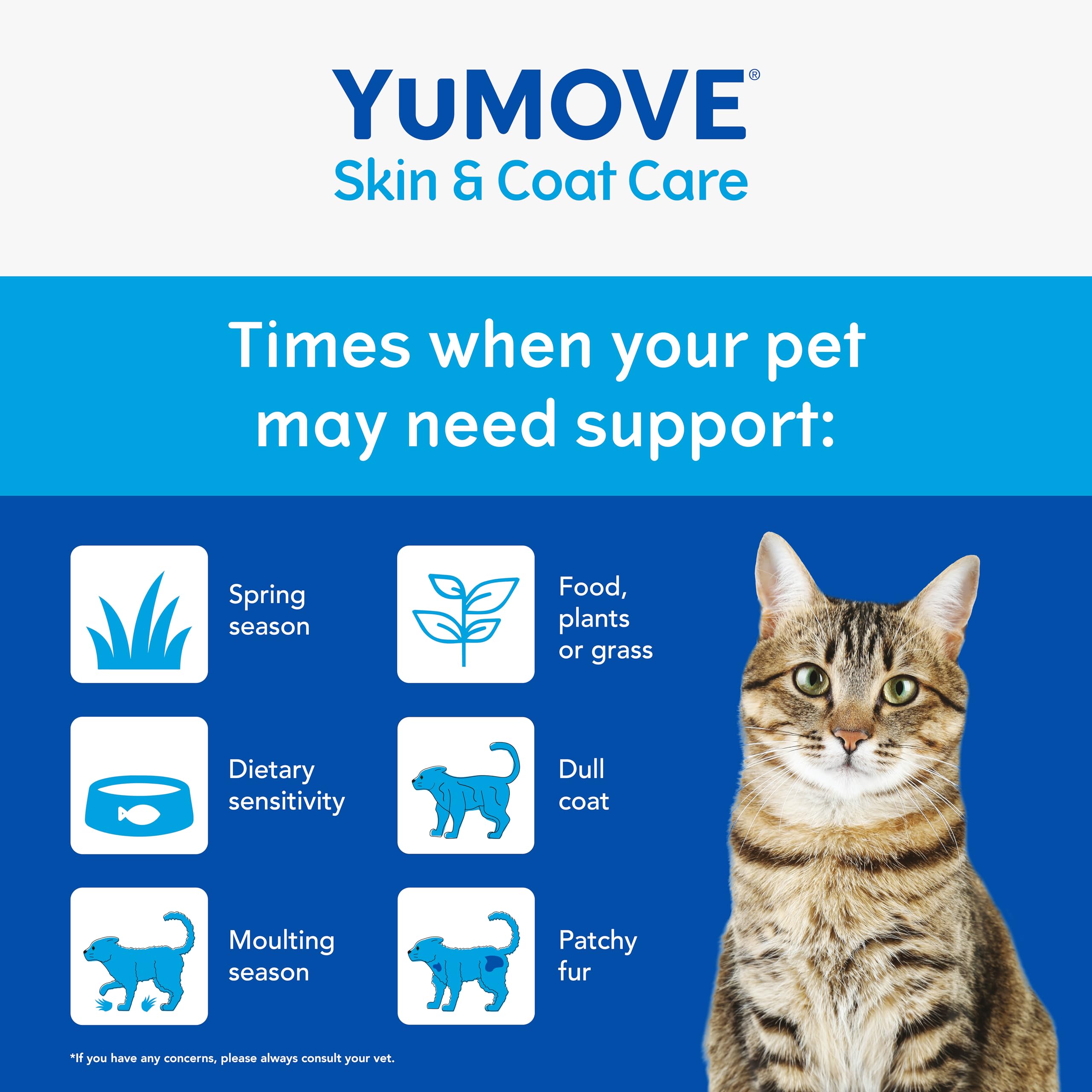 YuMOVE Skin & Coat Care Moulting for All Cats | Reduces Excess Moulting | 50 ml Oil 4