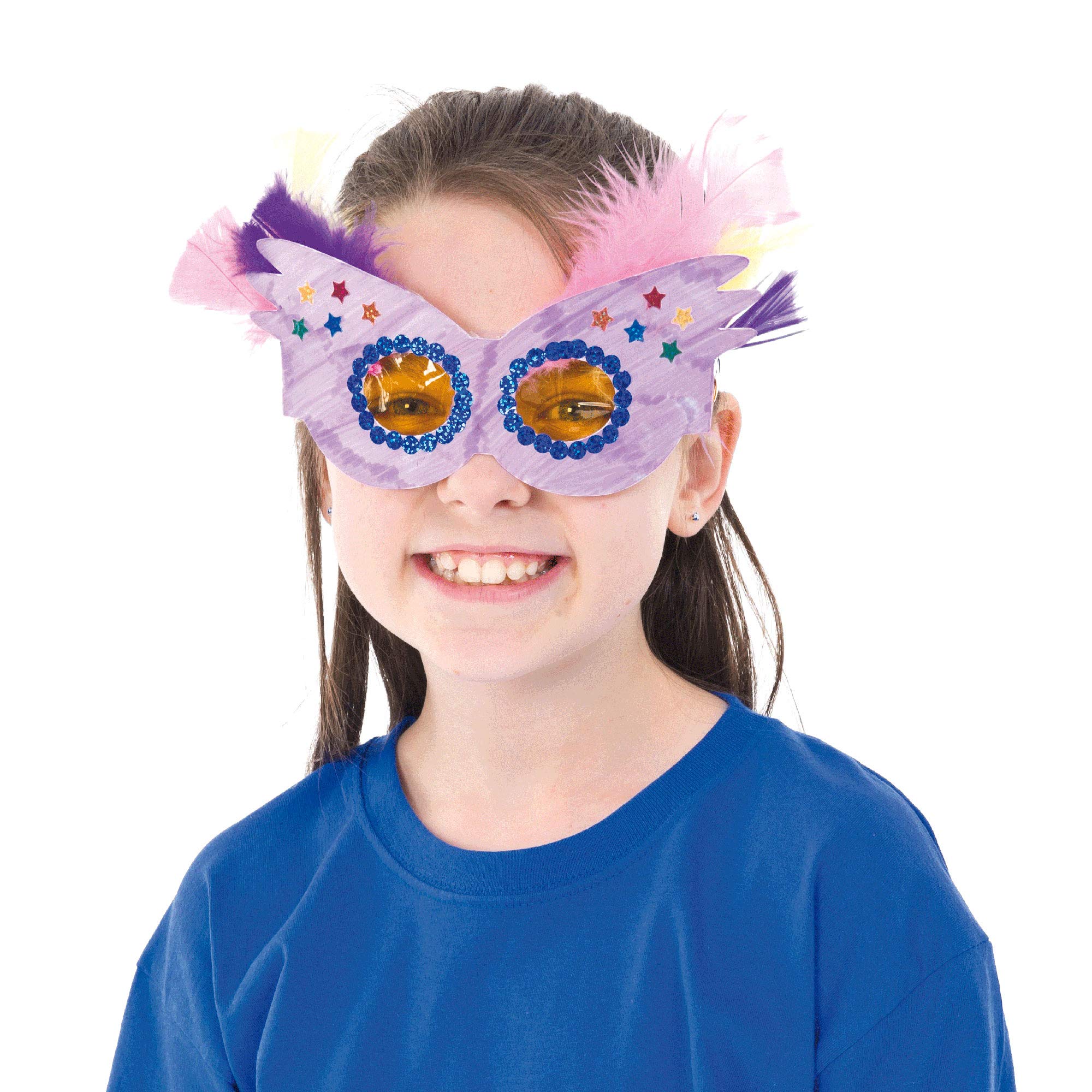 Baker Ross ET608 Design Your Own Glasses Craft Kit - 12 Cardboard Frames | White | 35cm 3