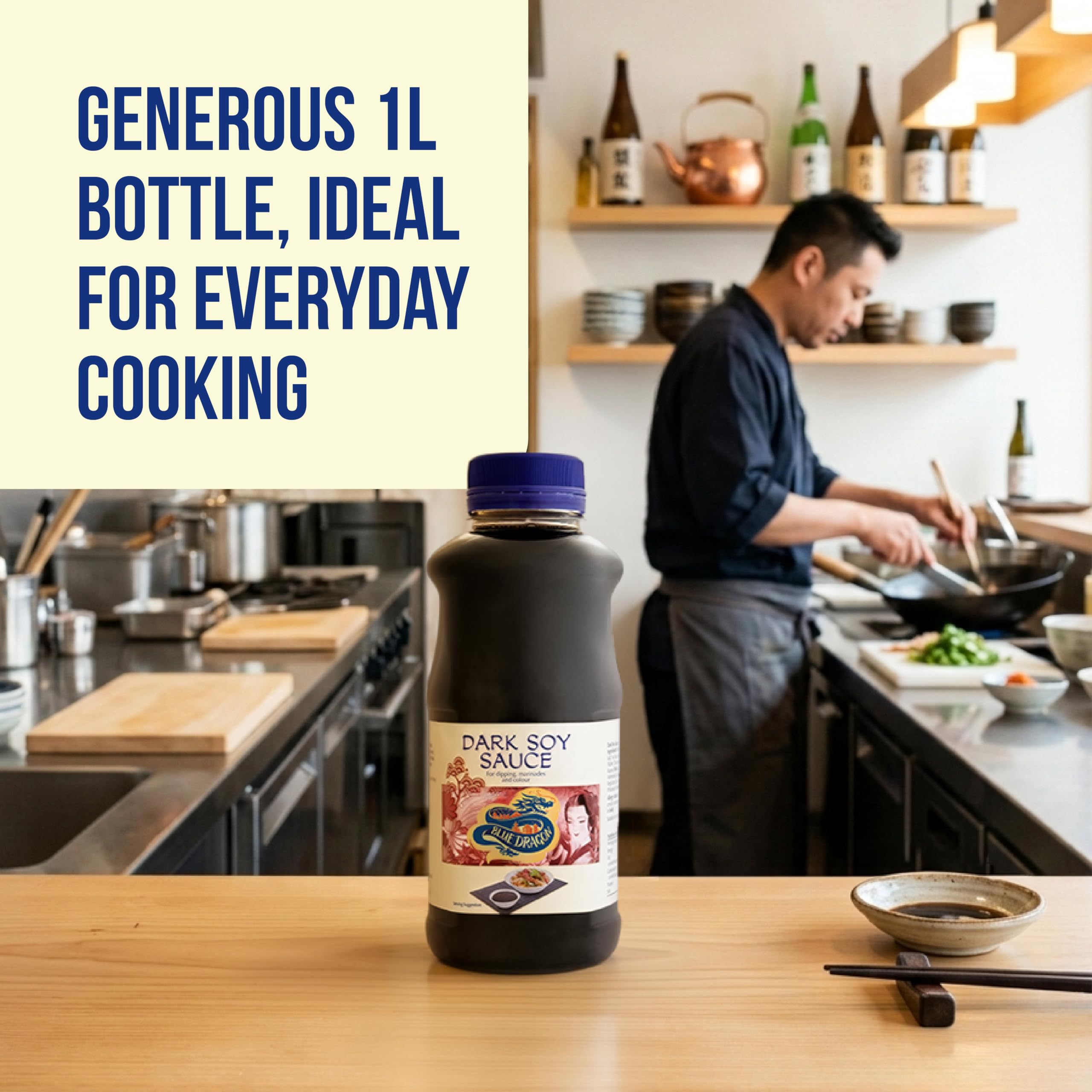 Blue Dragon Dark Soy Sauce - Authentic Rich Flavour | 1 Litre Bulk Size 3