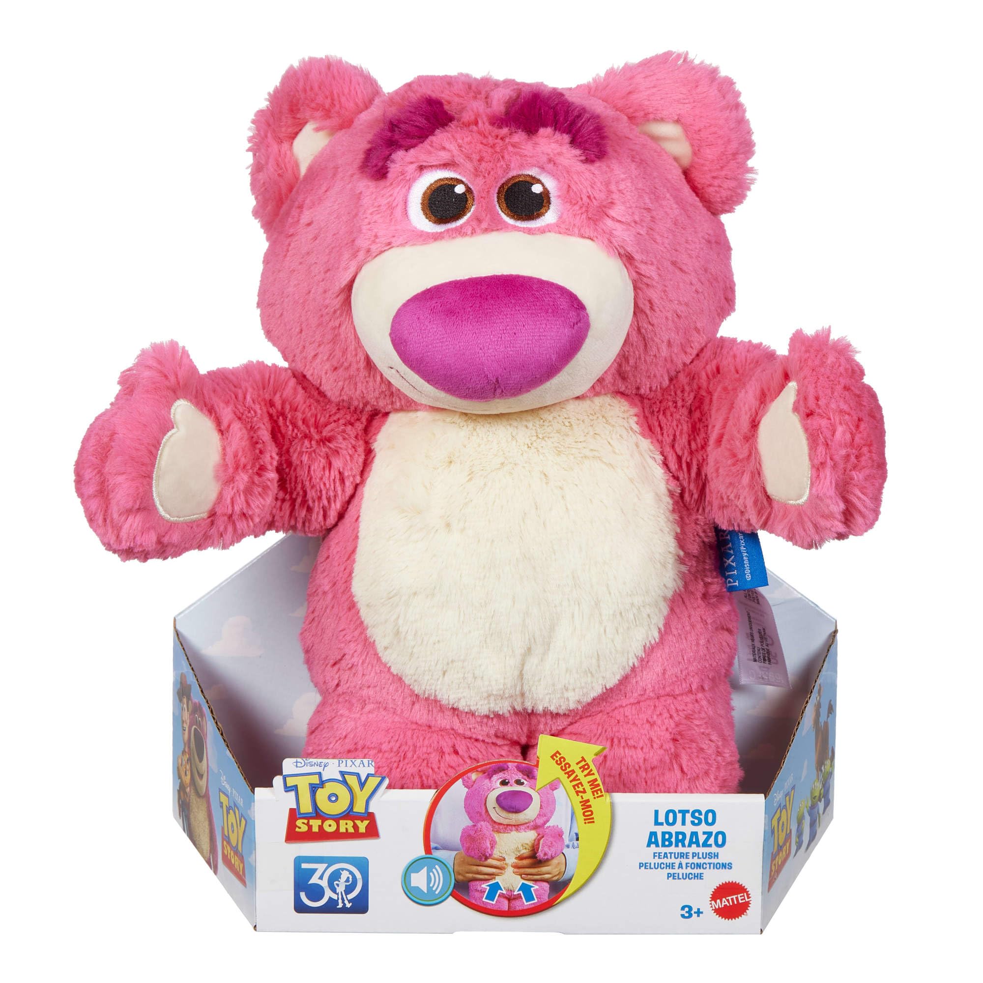 Mattel Lotso (Toy Story) Stuffed Toy with Sounds | 13.75 inches Tall | Ages 3+ 6