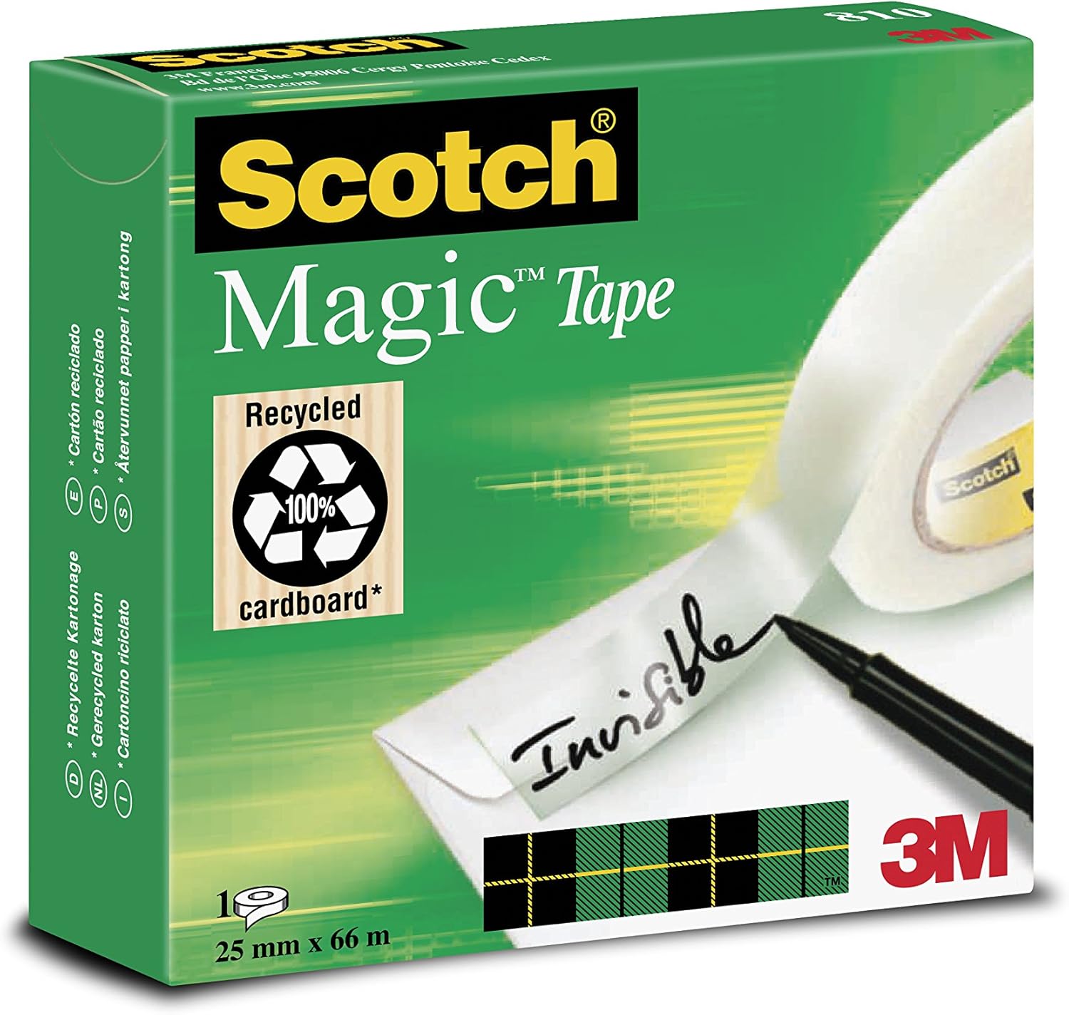 Scotch® Magic™ Tape - Refill Roll - 25mmx66m