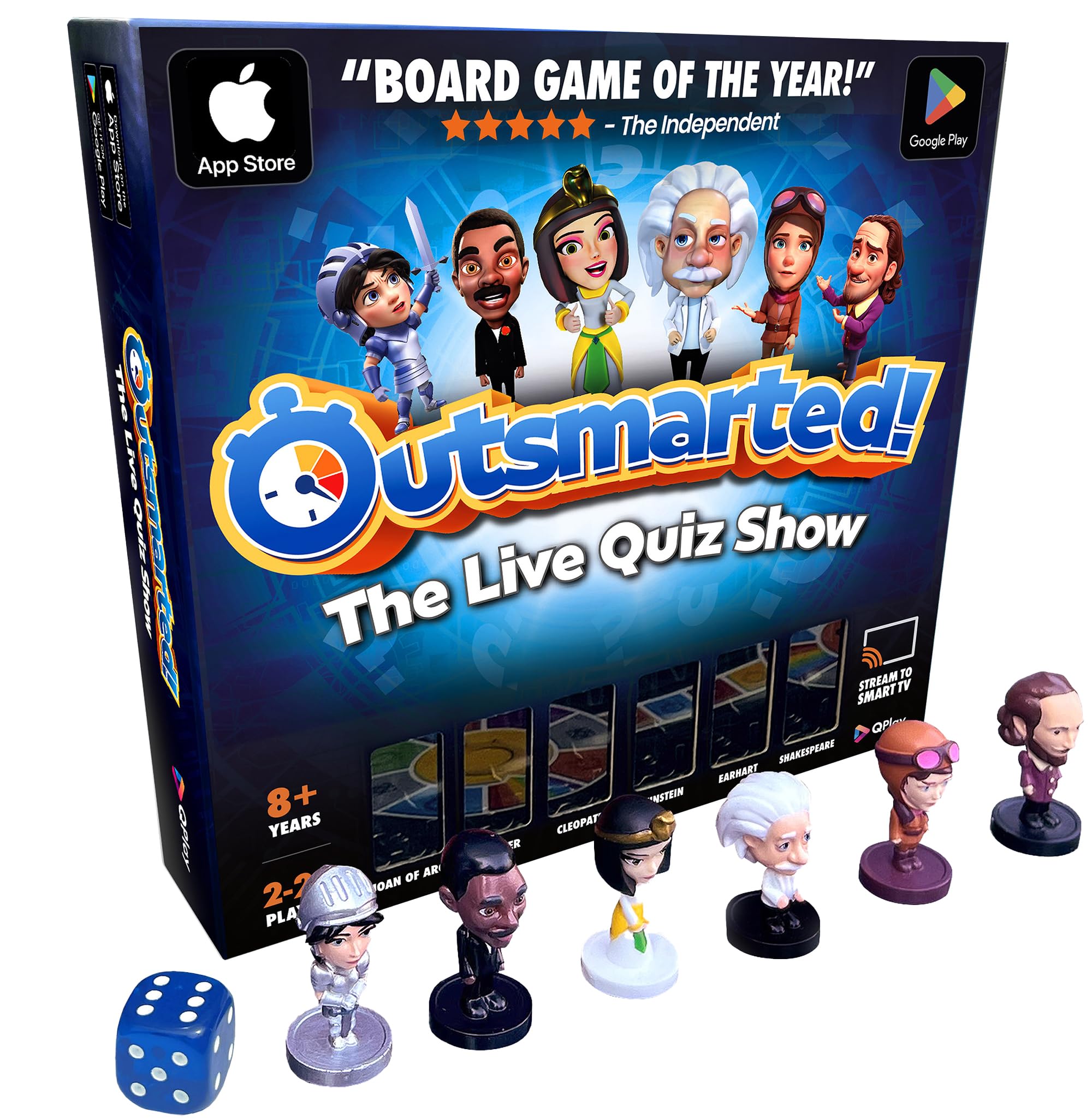 OUTSMARTED! App-Connected TV Quiz-Show Board Game | 2-24 Players | 60 Min Playtime | 2026 Edition