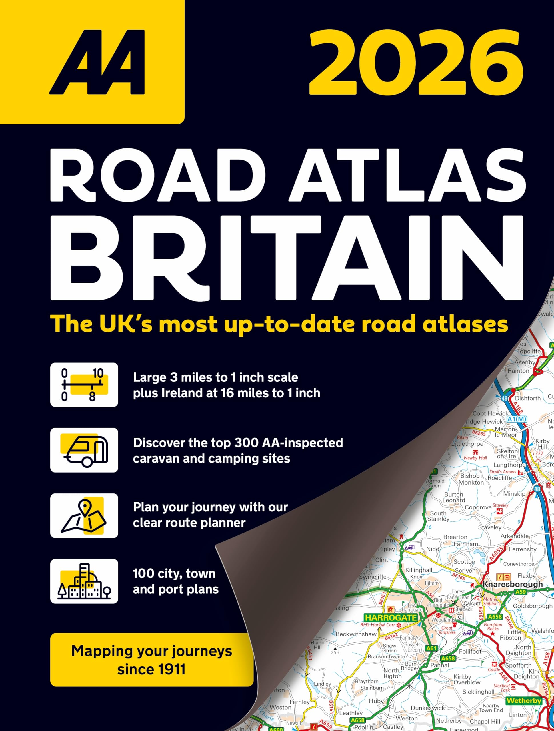 AA Road Atlas Britain 2026 Spiral Bound | Large Scale Mapping | Standard Edition 1