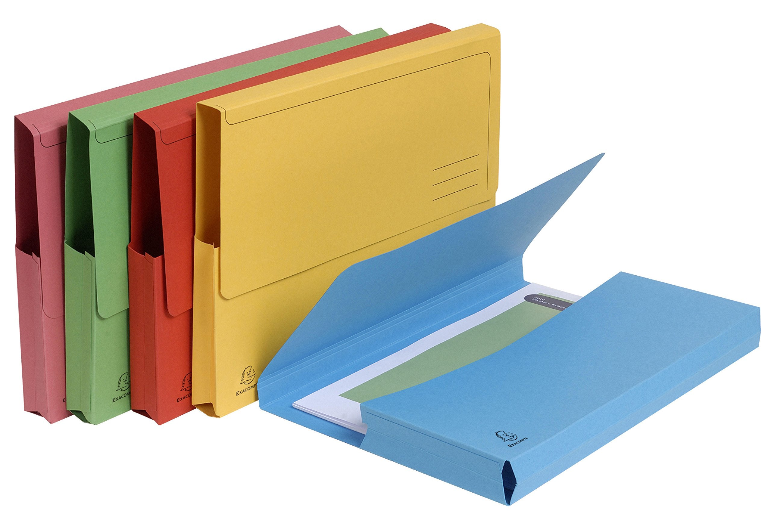 Exacompta Forever Document Wallets - A4 Size, Pressboard, Pack of 10 Assorted Colours 2