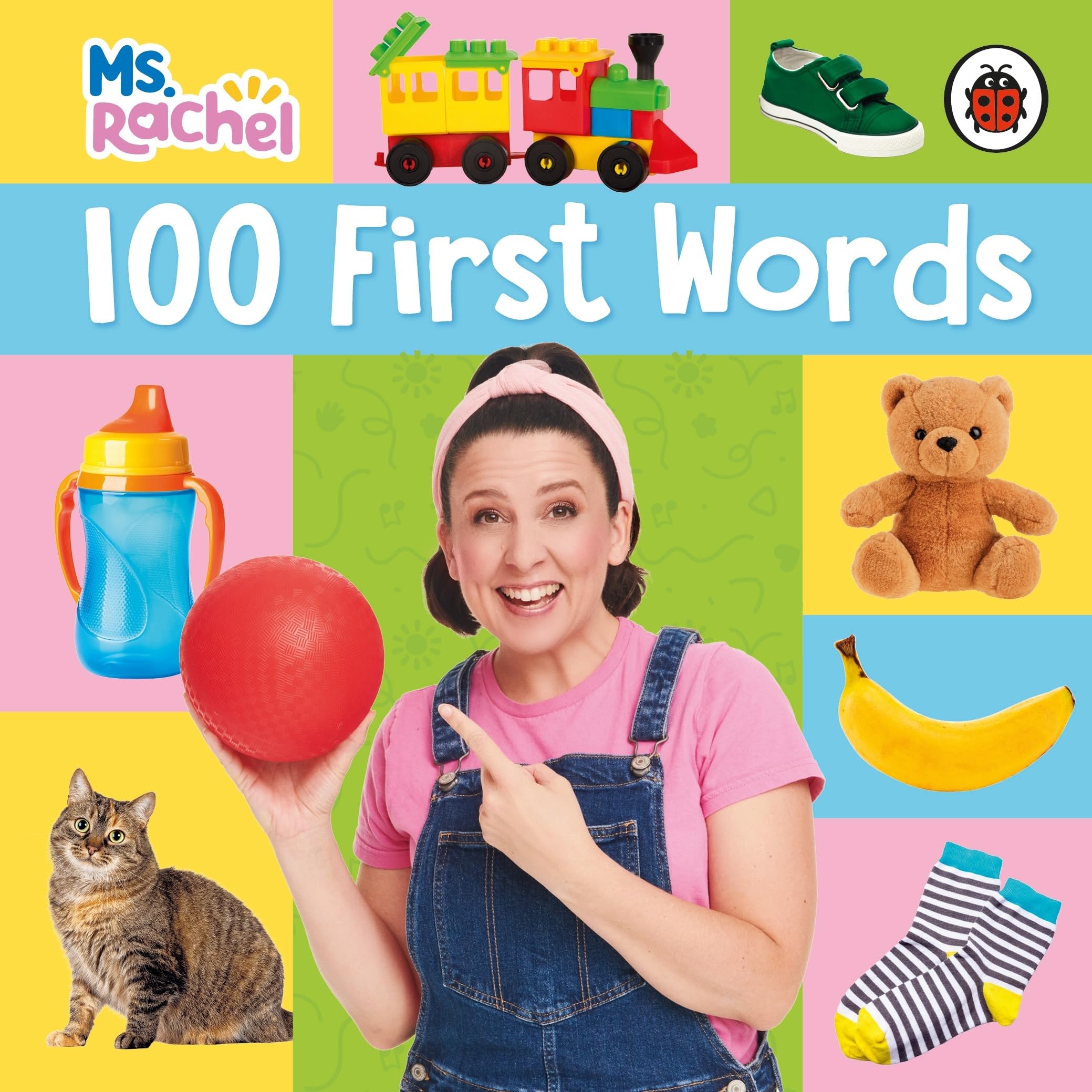 Ladybird Ms Rachel: 100 First Words Board Book | Encouraging Speech Development | Ages 1-2