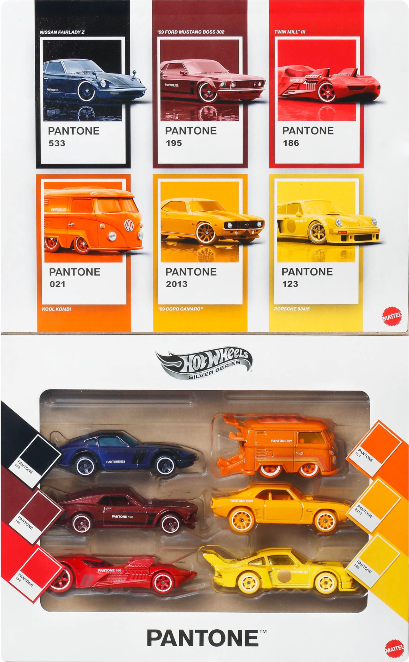 Hot Wheels Pantone Multipack of 6 Die-Cast Toy Cars & Vans | 1:64 Scale | Model JNK94 3