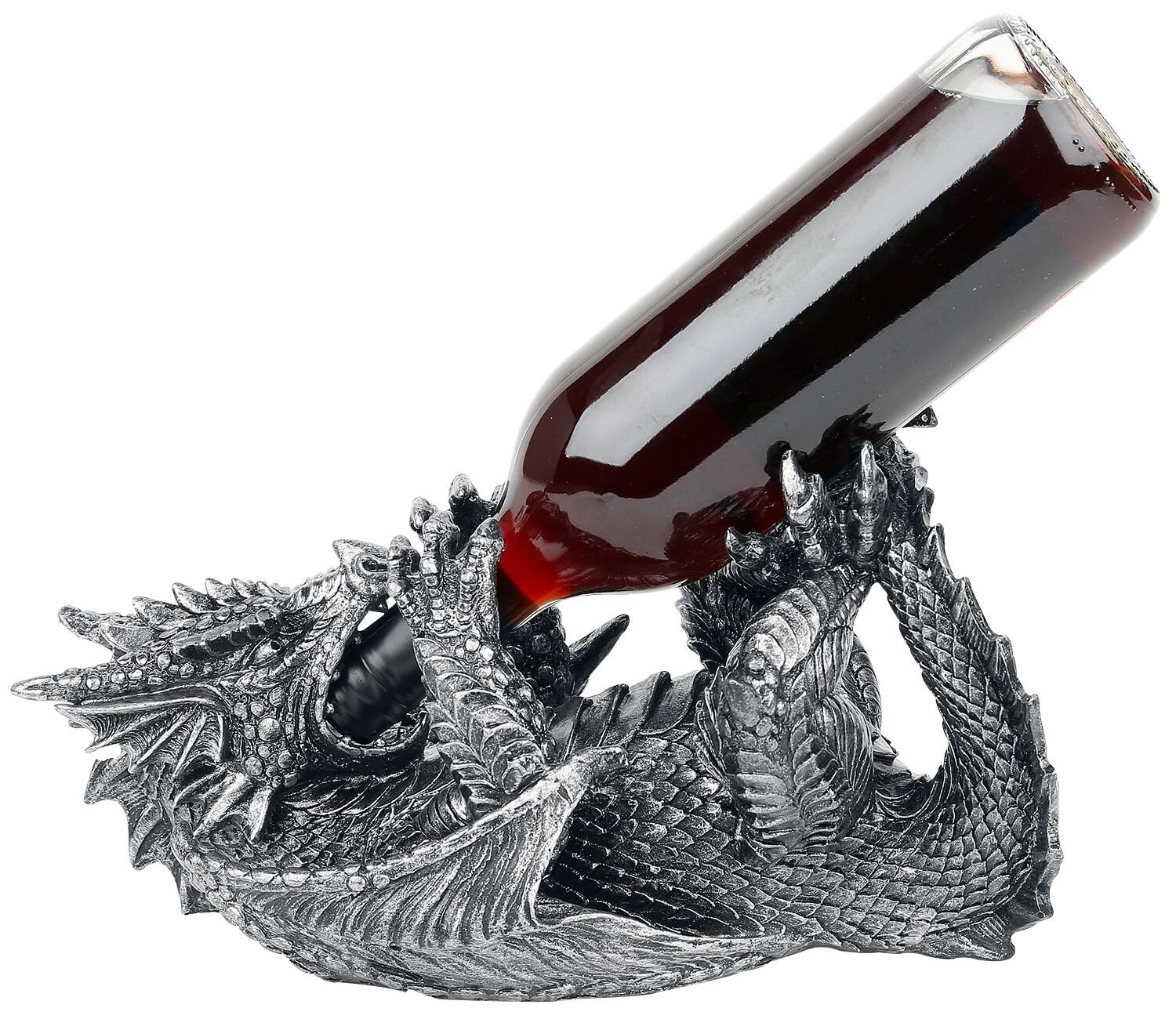 Nemesis Now Guzzlers Dragon Wine Bottle Holder - Black Resin, 32cm 9