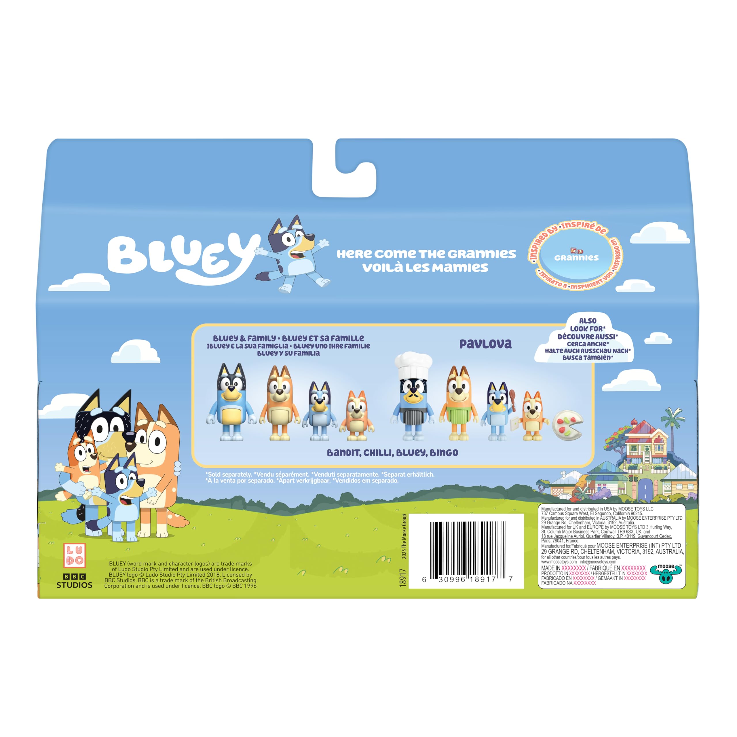 Bluey Here Come the Grannies Figure 4-Pack | 2.5-3 Inches | Ages 3+ 6