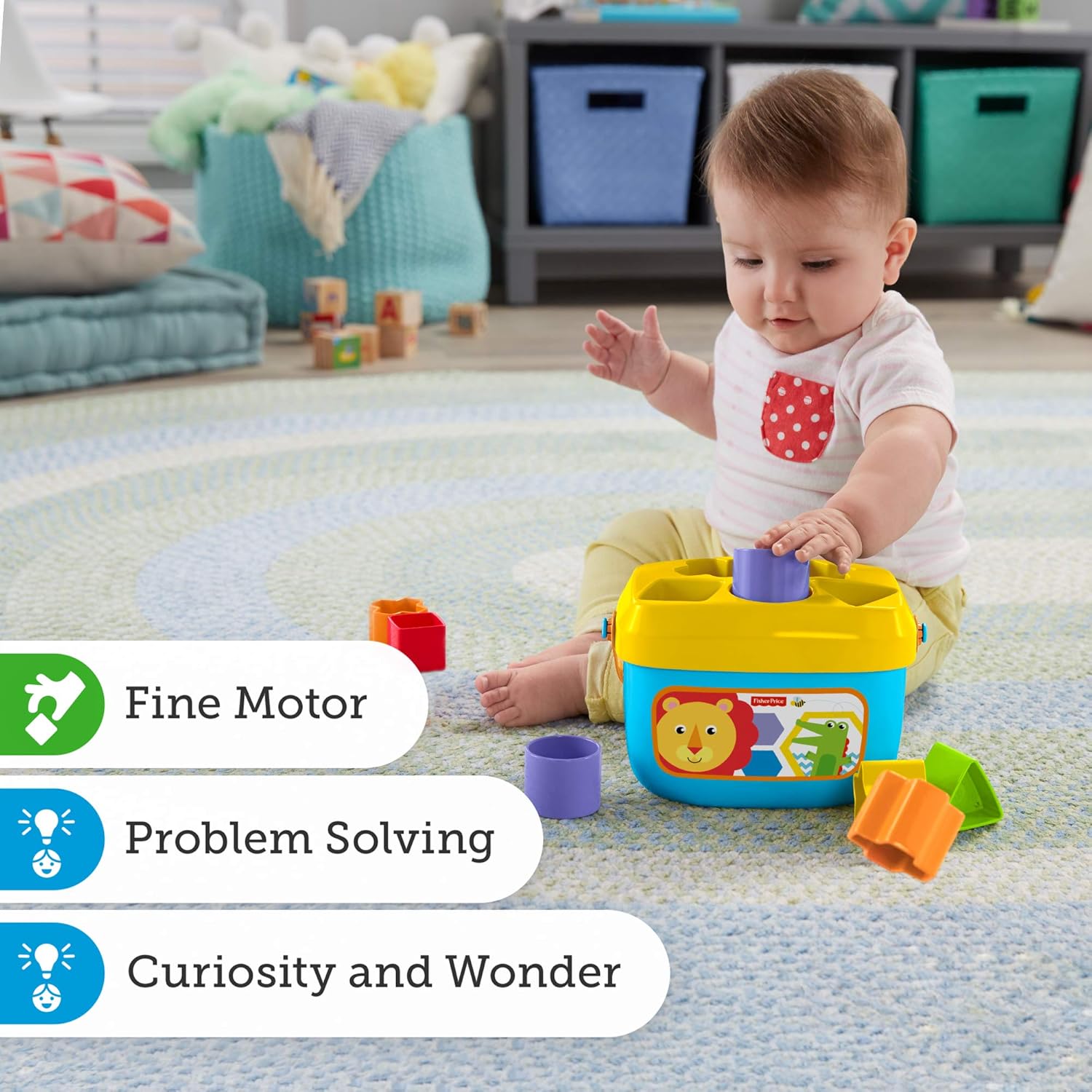 Fisher-Price Baby's First Blocks Shape Sorting Stacking Toy for 6+