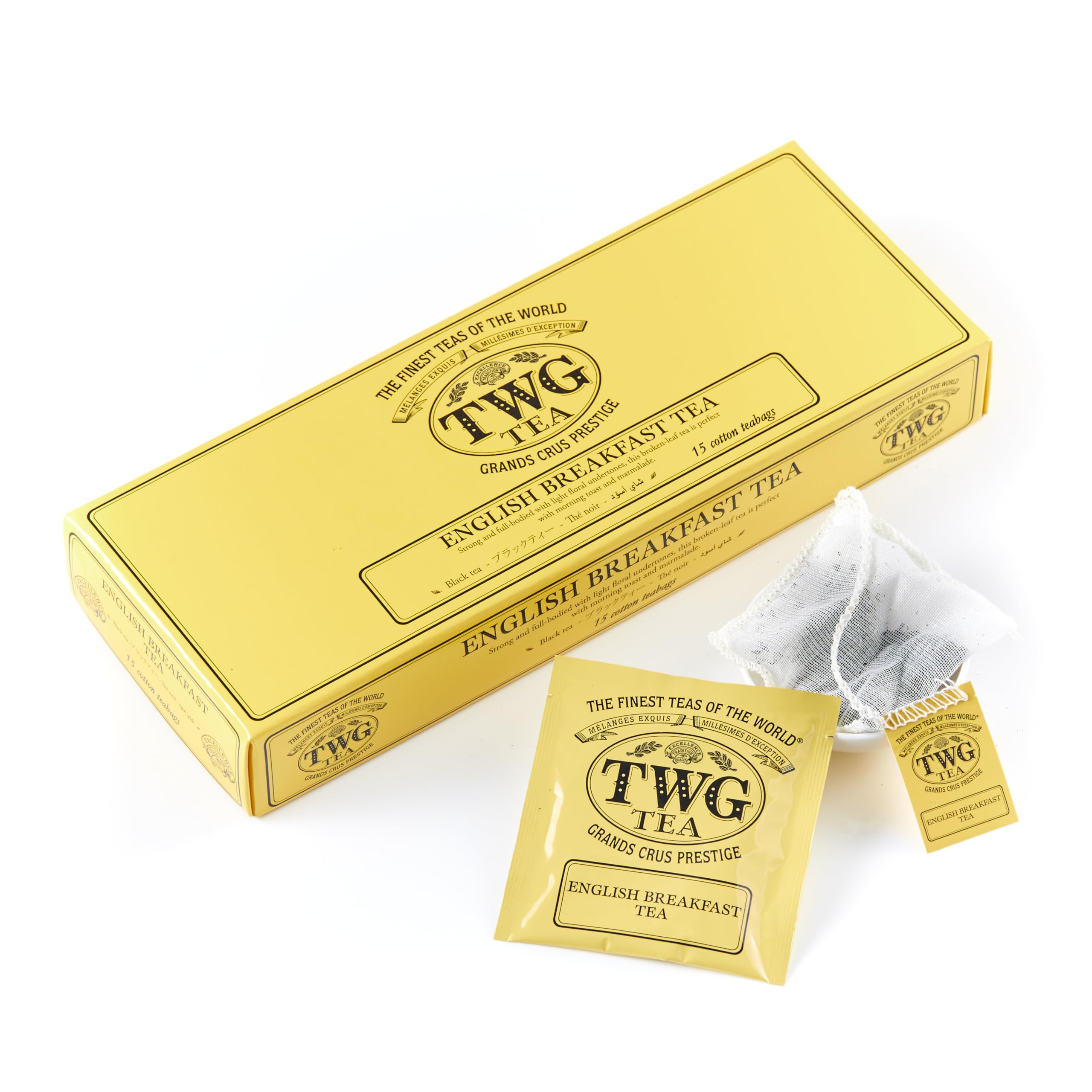 TWG Tea English Breakfast Tea | Black Tea with Floral Undertones | 15 Hand-Sewn Cotton Teabags 1