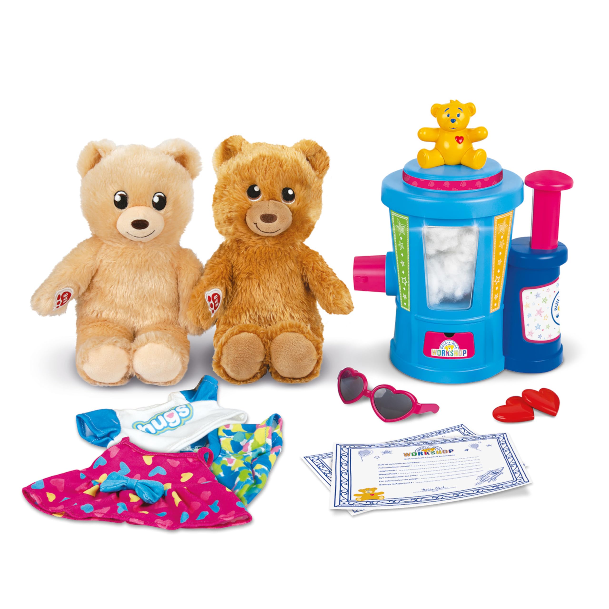 Casdon Build-A-Bear Workshop Toy Stuffing Station | Includes 2 Bears & Outfits | Ages 3+ 1