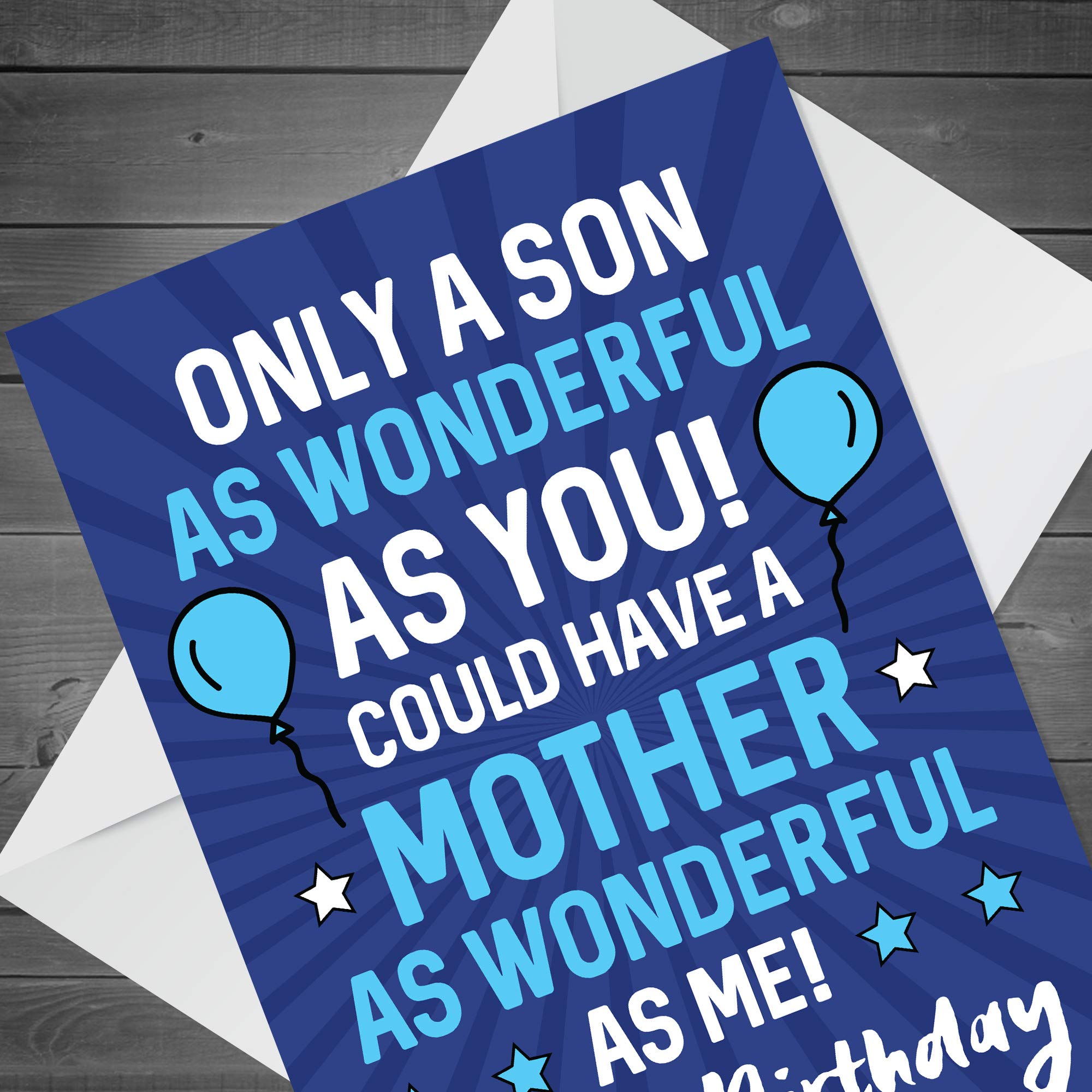 RED OCEAN Funny Humour Birthday Card For Son From Mum | A6 Size | 300gsm Card 5