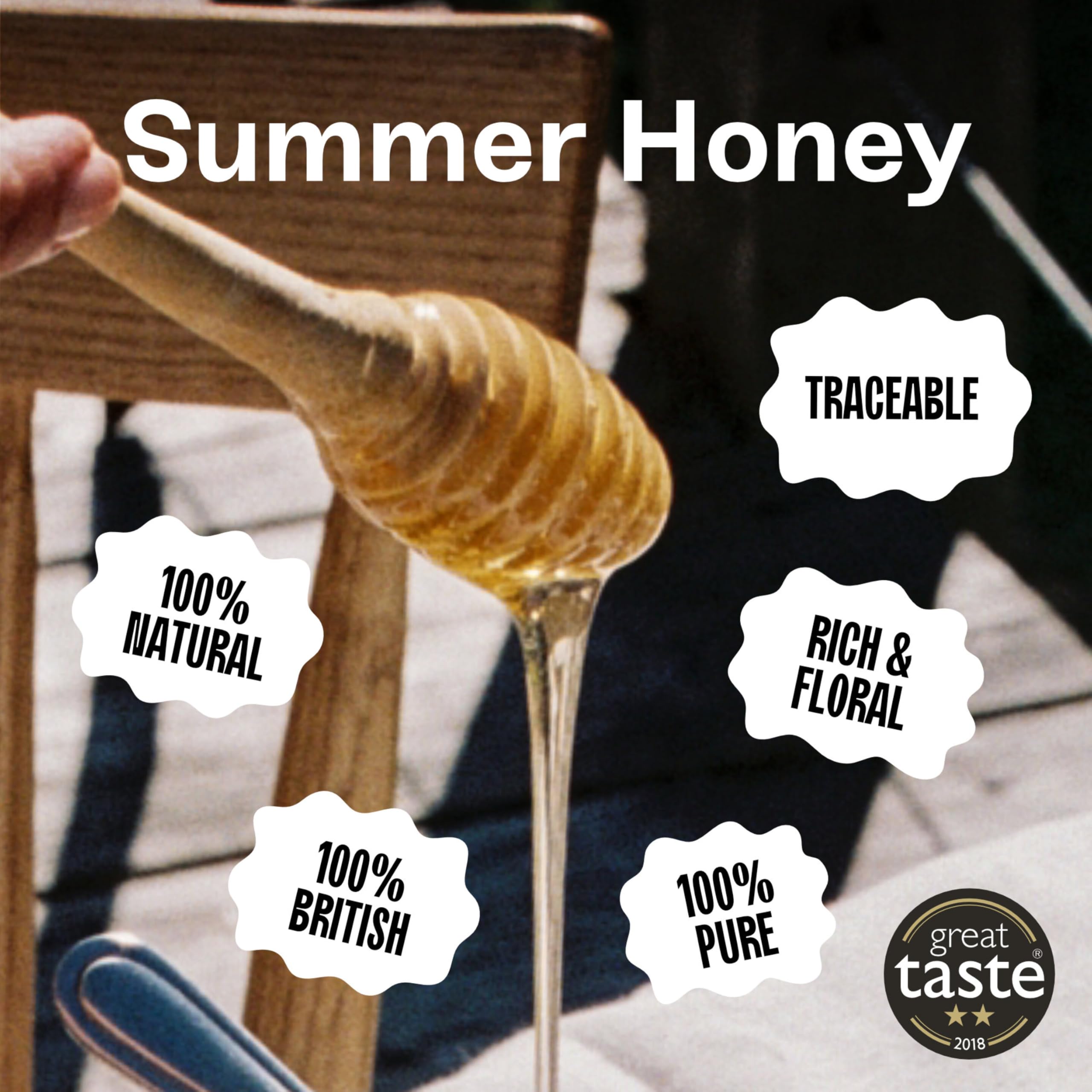 British Summer Honey - Pure and Natural, Single-Origin, Unpasteurised, 1 kg Plastic Tub 5