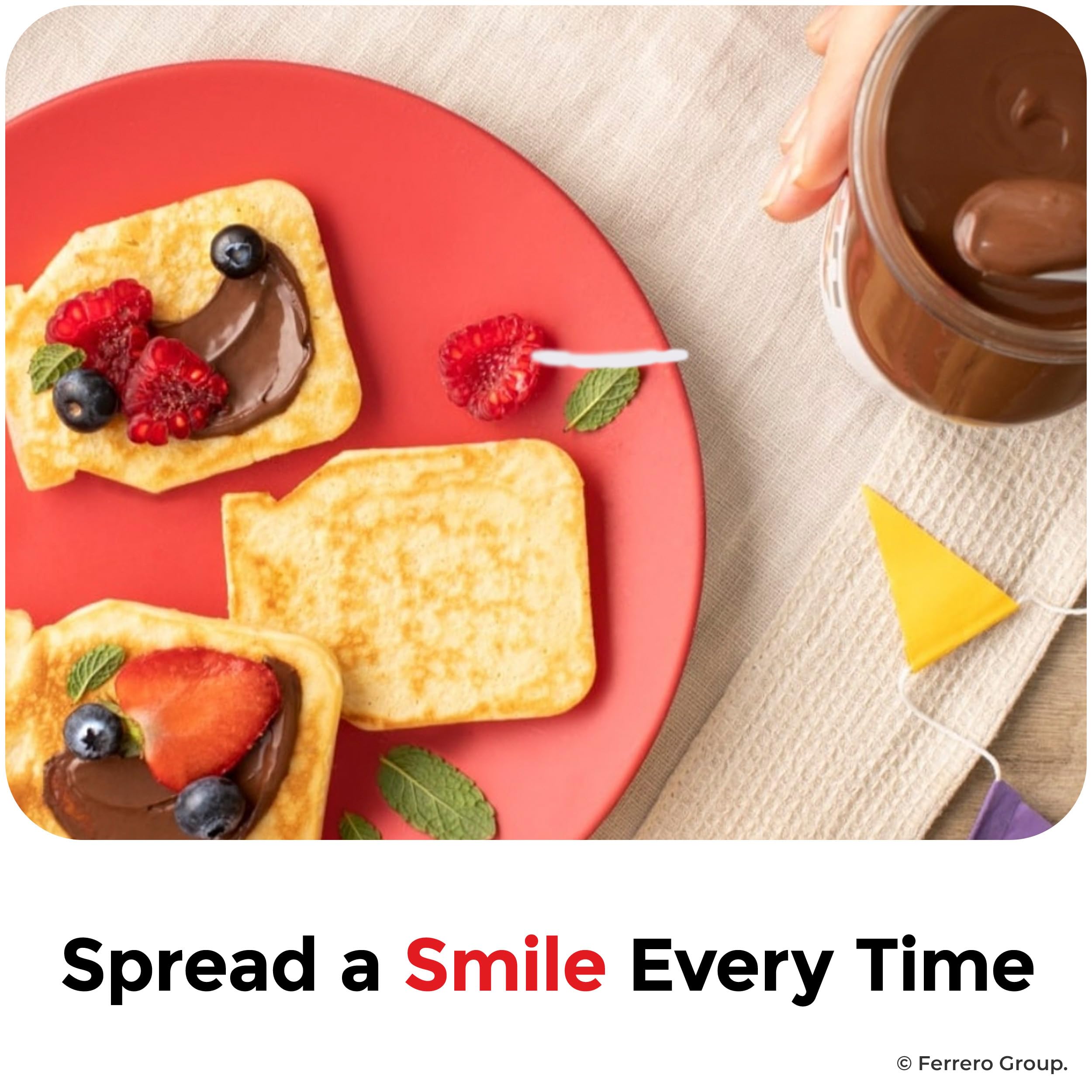 Nutella Hazelnut Chocolate Spread 750g Jar - Gluten Free, No Artificial Colours or Preservatives 10