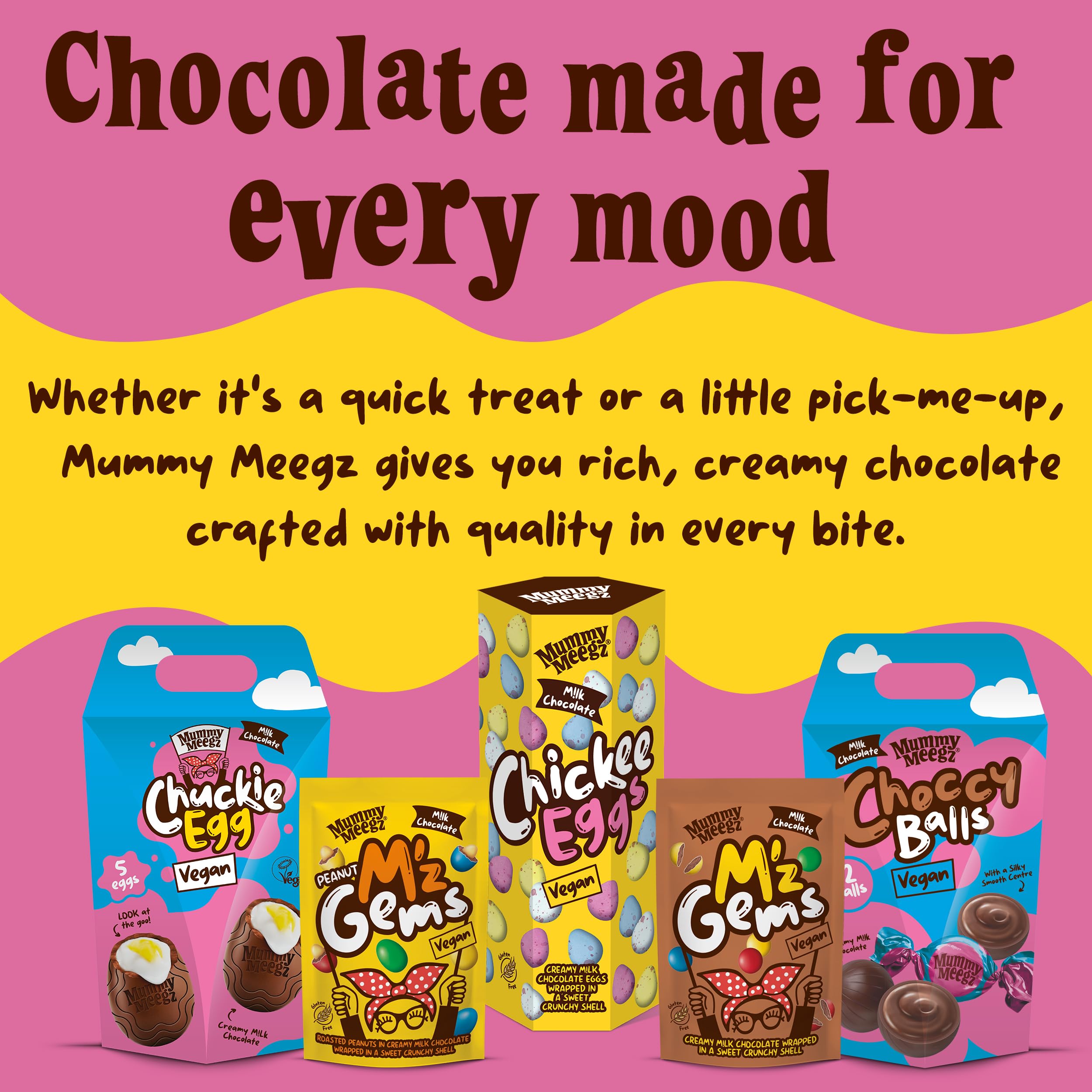 Mummy Meegz Chickee Eggs - Vegan Chocolate Candy Case (12 x 80g Bags) 7