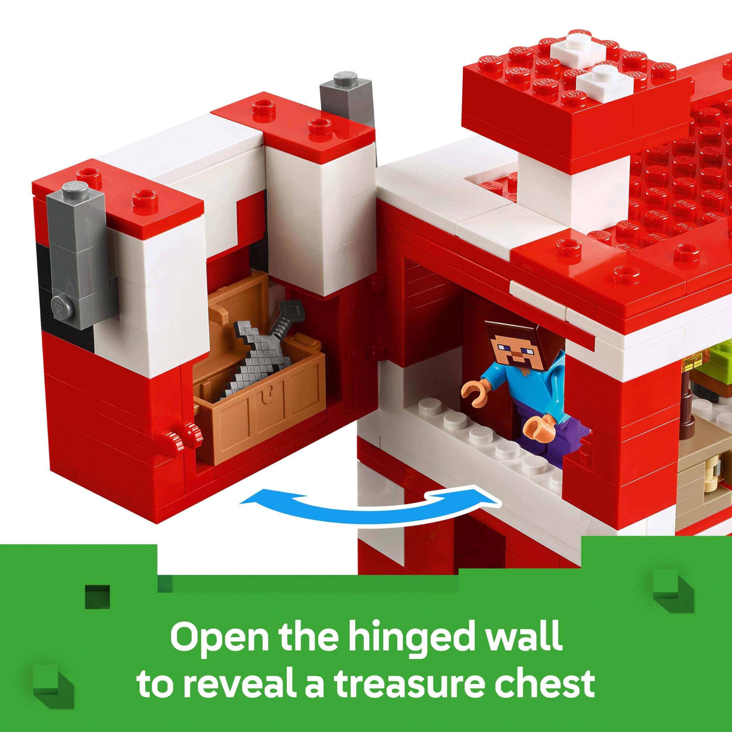 LEGO Minecraft The Mooshroom House Building Set 21270 | Includes Steve Figure & Mobs | Ages 8+ 4
