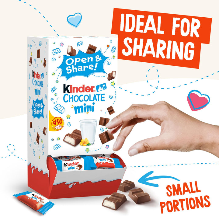 Kinder - Mini Chocolate Bars Dispenser Box, 150 Pieces