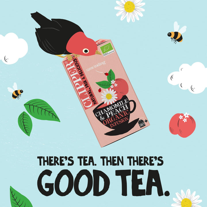 Clipper Organic Chamomile and Peach Infusions Fruit Teabags, 80 Tea Bags