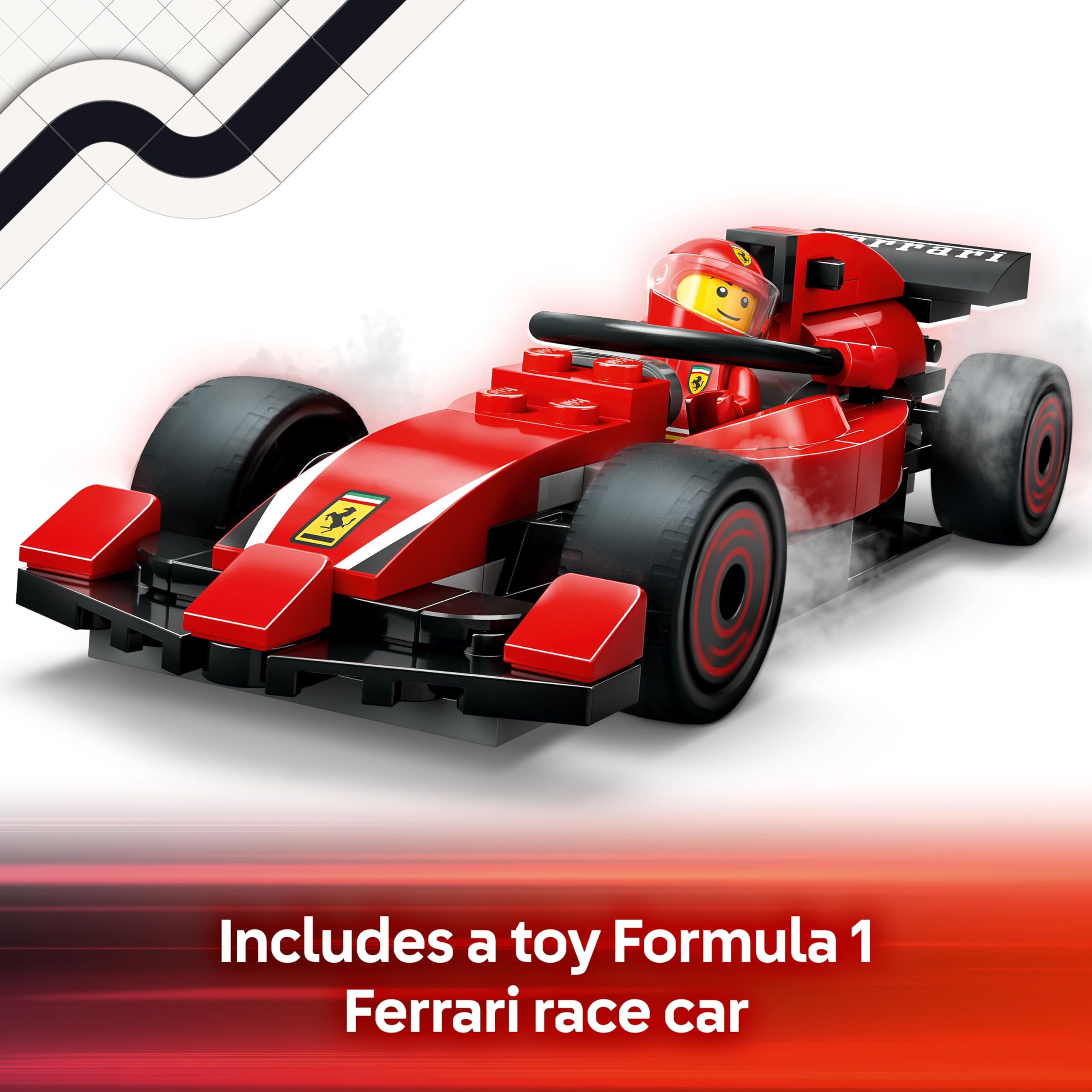 LEGO City F1 Pit Stop & Pit Crew with Ferrari Car Building Set | Model 60443 | Ages 6+ 5