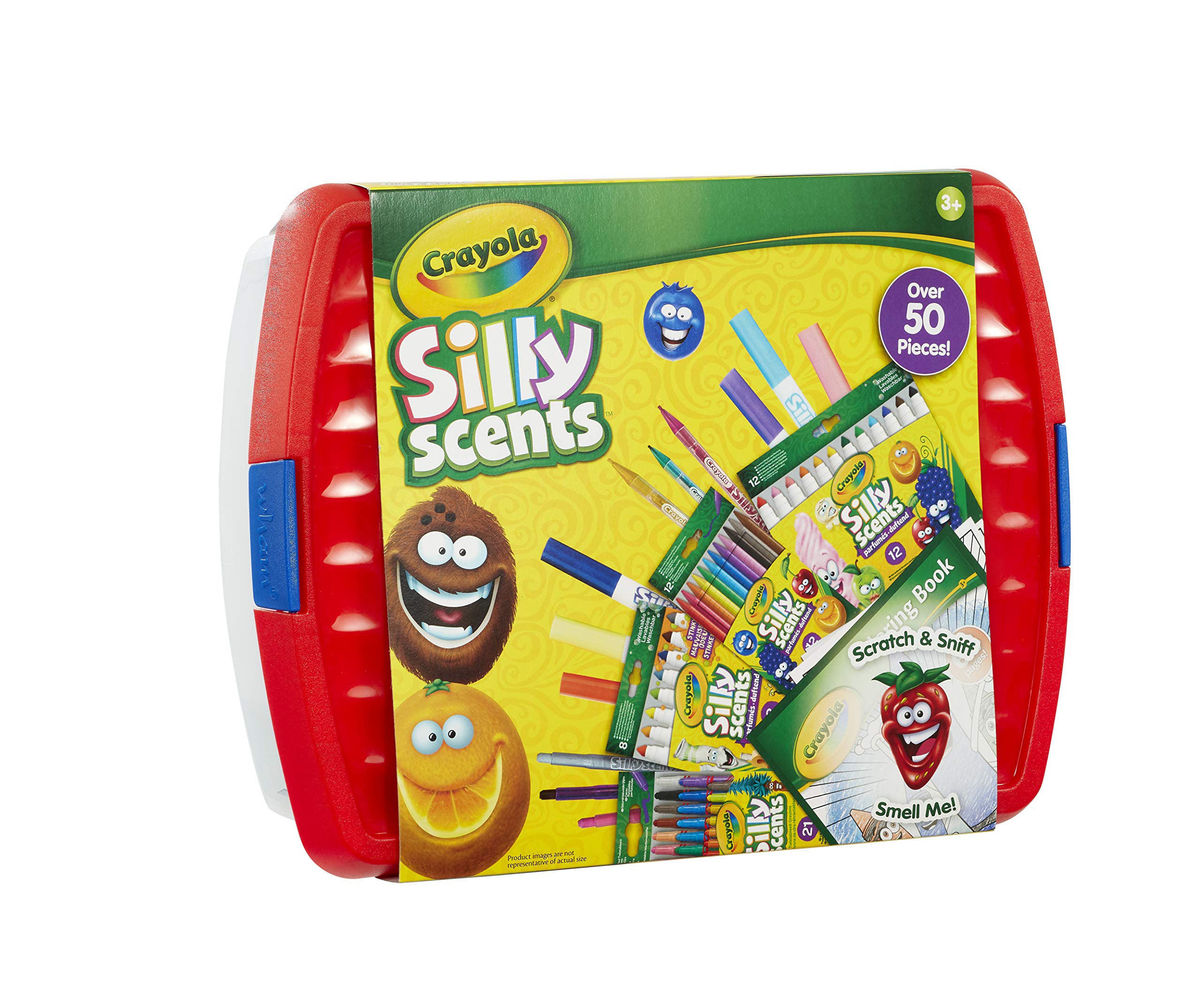 CRAYOLA Silly Scents Colouring Tub - Over 50 Scented Items | Includes Crayons, Markers, Pencils & Book | Ages 4+ 2