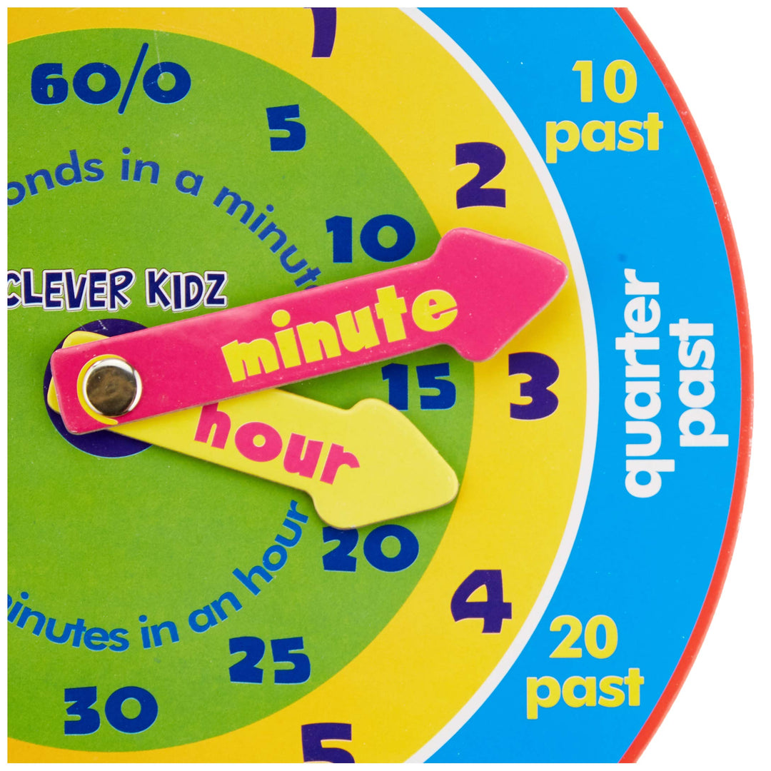 Premier Stationery Clever Kidz Magnetic Clever Clock - Educational Learning Toy for Kids