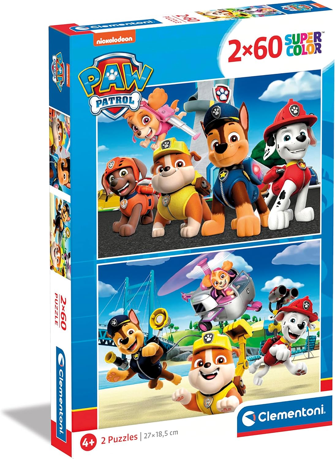 Clementoni PAW Patrol 2 x 60-Piece Jigsaw Puzzles for Kids - Educational Puzzle Set