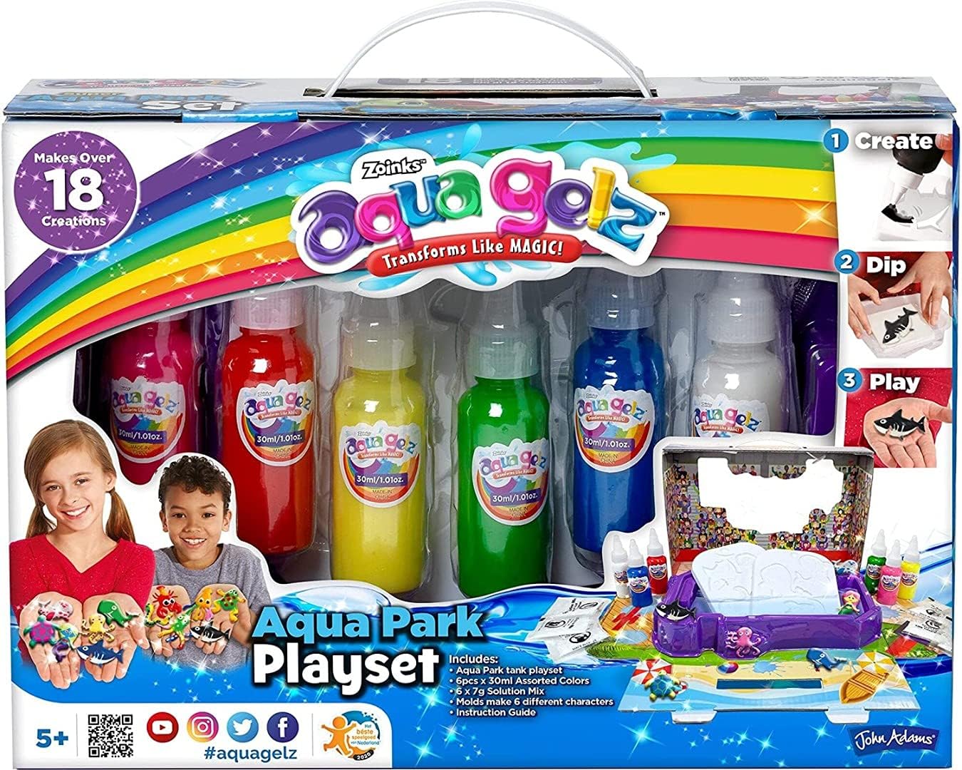 AquaGelz Aqua Park Playset - Squishy Aquatic Creations for Kids 5+ 1