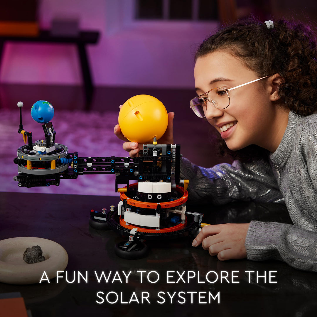 LEGO Technic Planet Earth and Moon in Orbit Building Set - Educational Space Model for Ages 10+