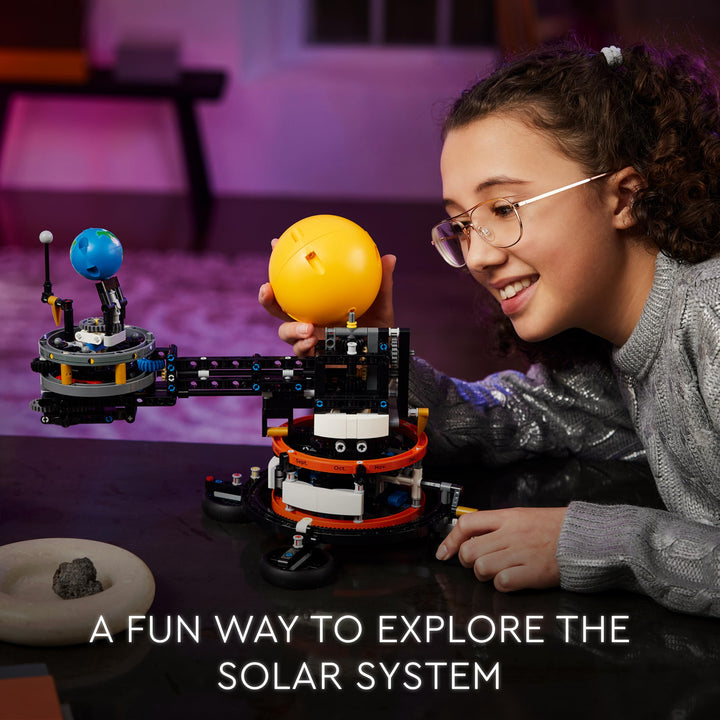 LEGO Technic Planet Earth and Moon in Orbit Building Set - Educational Space Model for Ages 10+