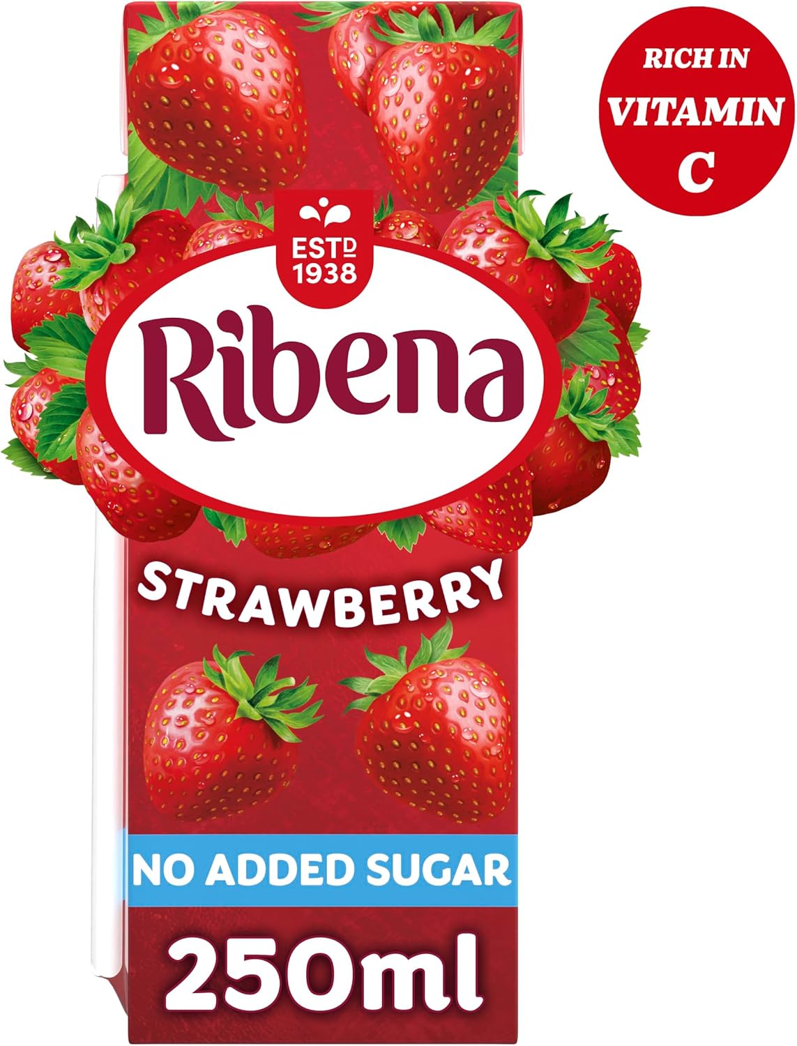 Ribena - Erdbeer-Saftgetränk ohne Zuckerzusatz, Multipack, 6 x 250 ml 3